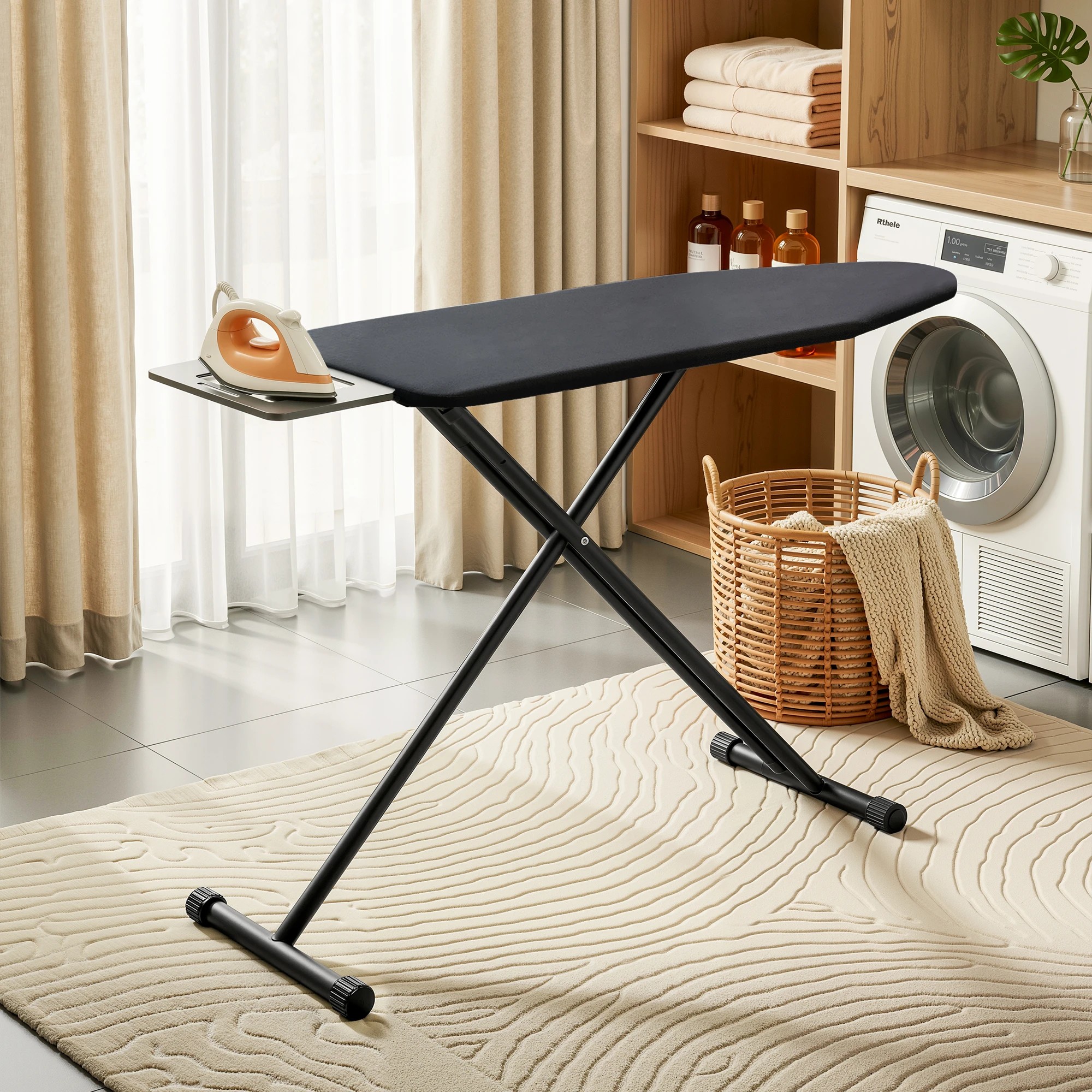 5 Artiss Ironing Board with Iron Rest with 3 Layers Extra Thick Cover Easy Storage - Black, 5 of 5