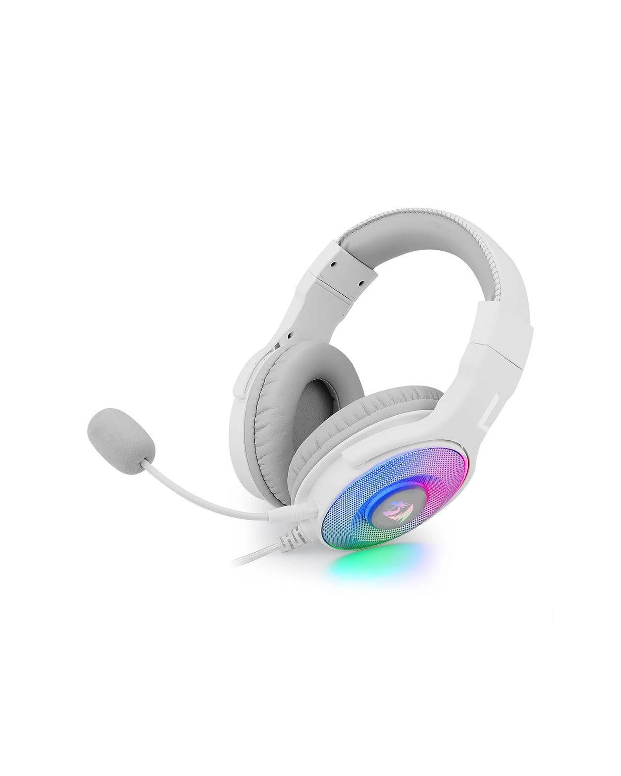 4 Redragon H350WRGB Pandora OverEar Virtual 7.1 RGB Gaming Headset - White, 4 of 7