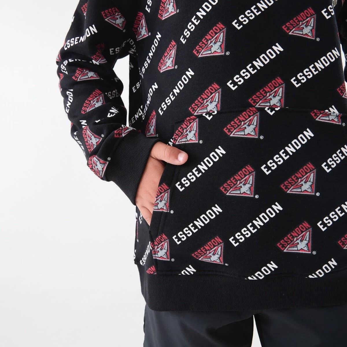 8 Official AFL Kids All Over Print Hoodie Essendon, 8 of 10