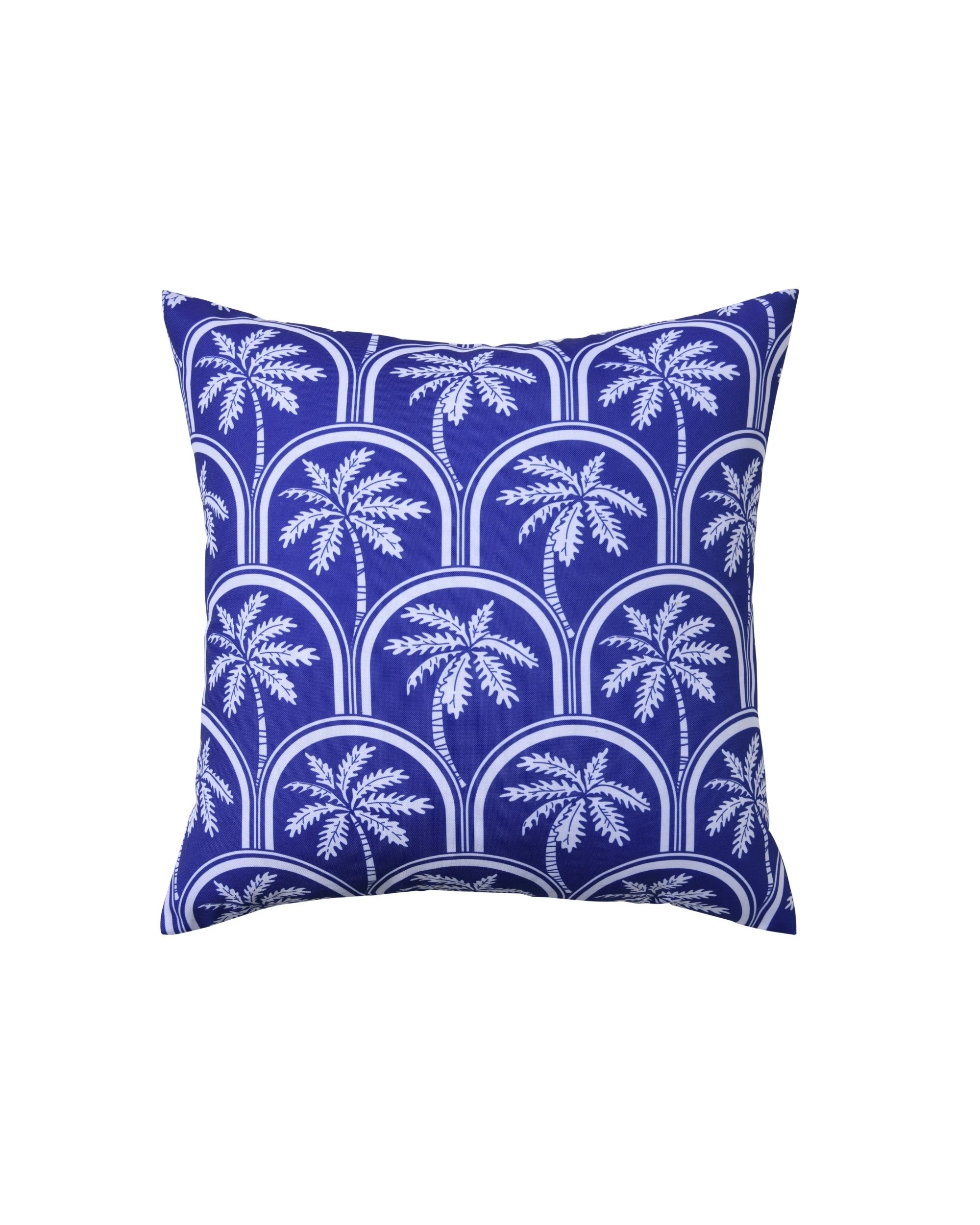 1 Vibes Isola Palms Printed Outdoor Cushion 50x50cm - Blue Palms, 1 of 8