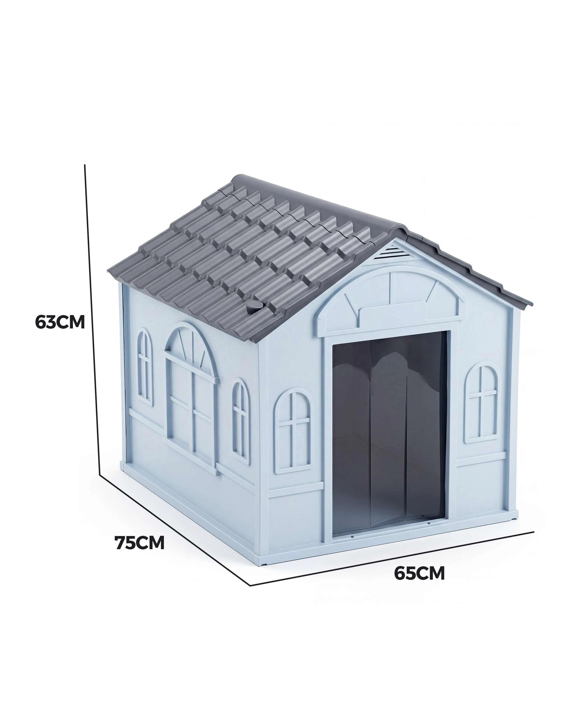 9 Advwin Large Durable Outdoor Dog House Pet Kennel w/Hidden Vent, 9 of 9