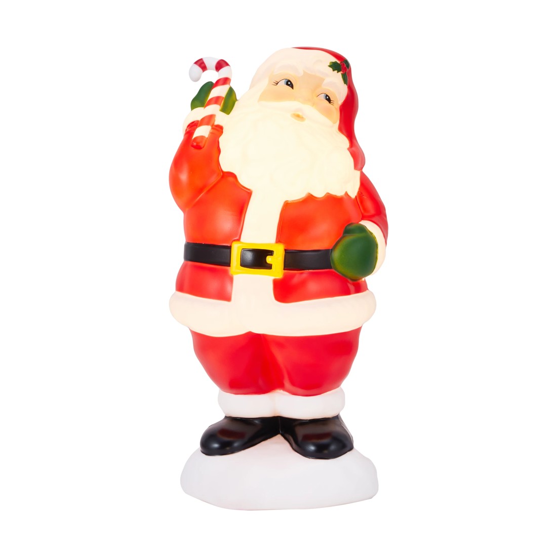2 Battery Operated LED Light Up Blow Mold Santa, 2 of 7