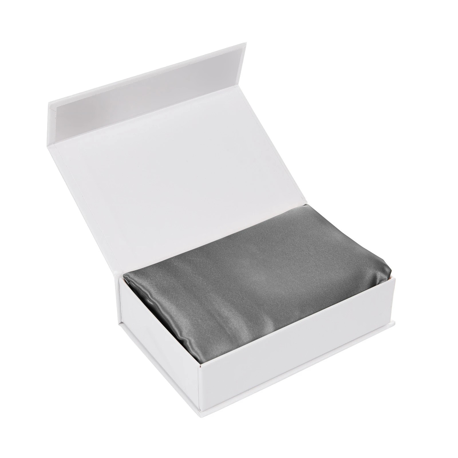 6 Casa Decor Luxury Satin Pillowcase Set With Gift Box Luxury Bedding Twin Pack - Charcoal, 6 of 10