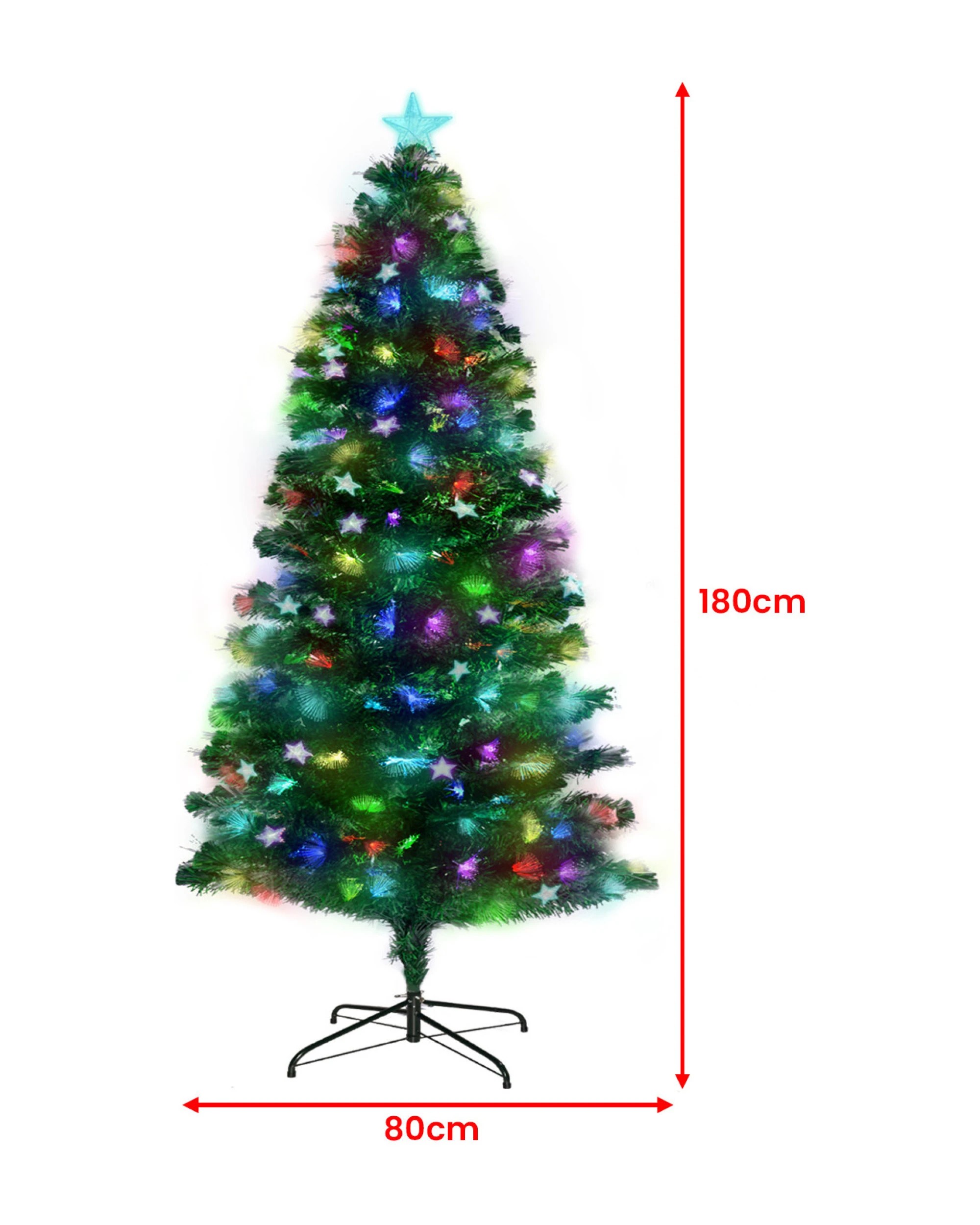 5 Christabelle 1.8m Enchanted Pre Lit Fibre Optic Christmas Tree Stars, 5 of 10