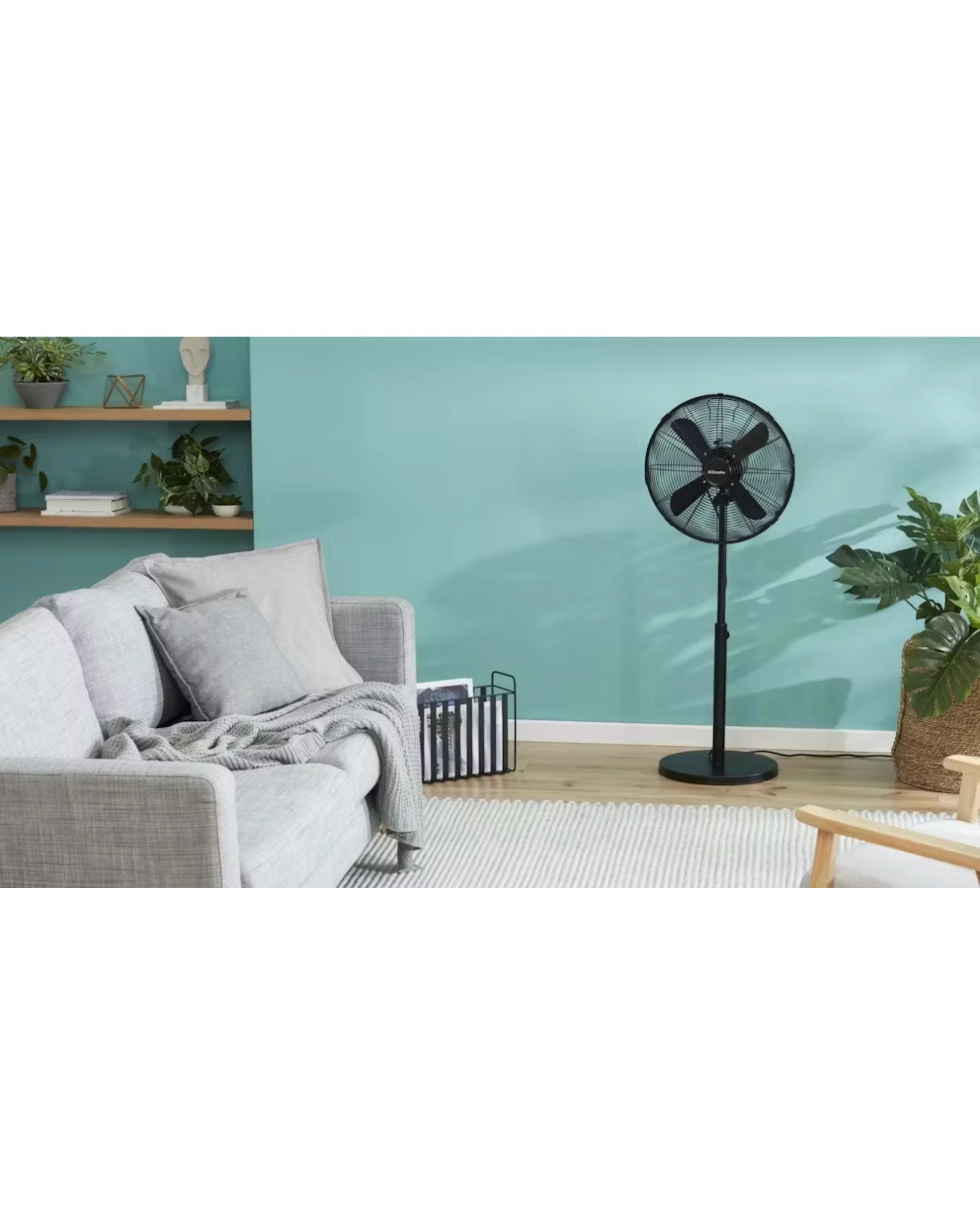 4 DIMPLEX 40cm Pedestal Fan High Velocity 3 Speed Adjustable Oscillating - Black, 4 of 4
