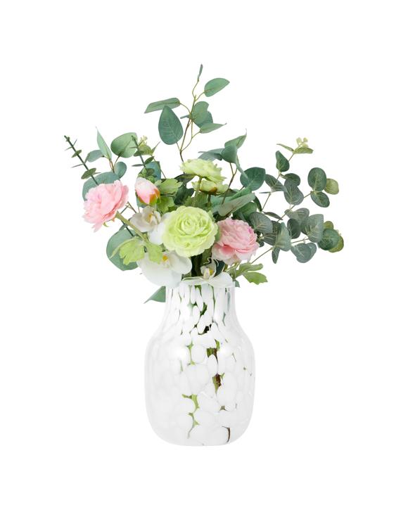White Confetti Glass Vase