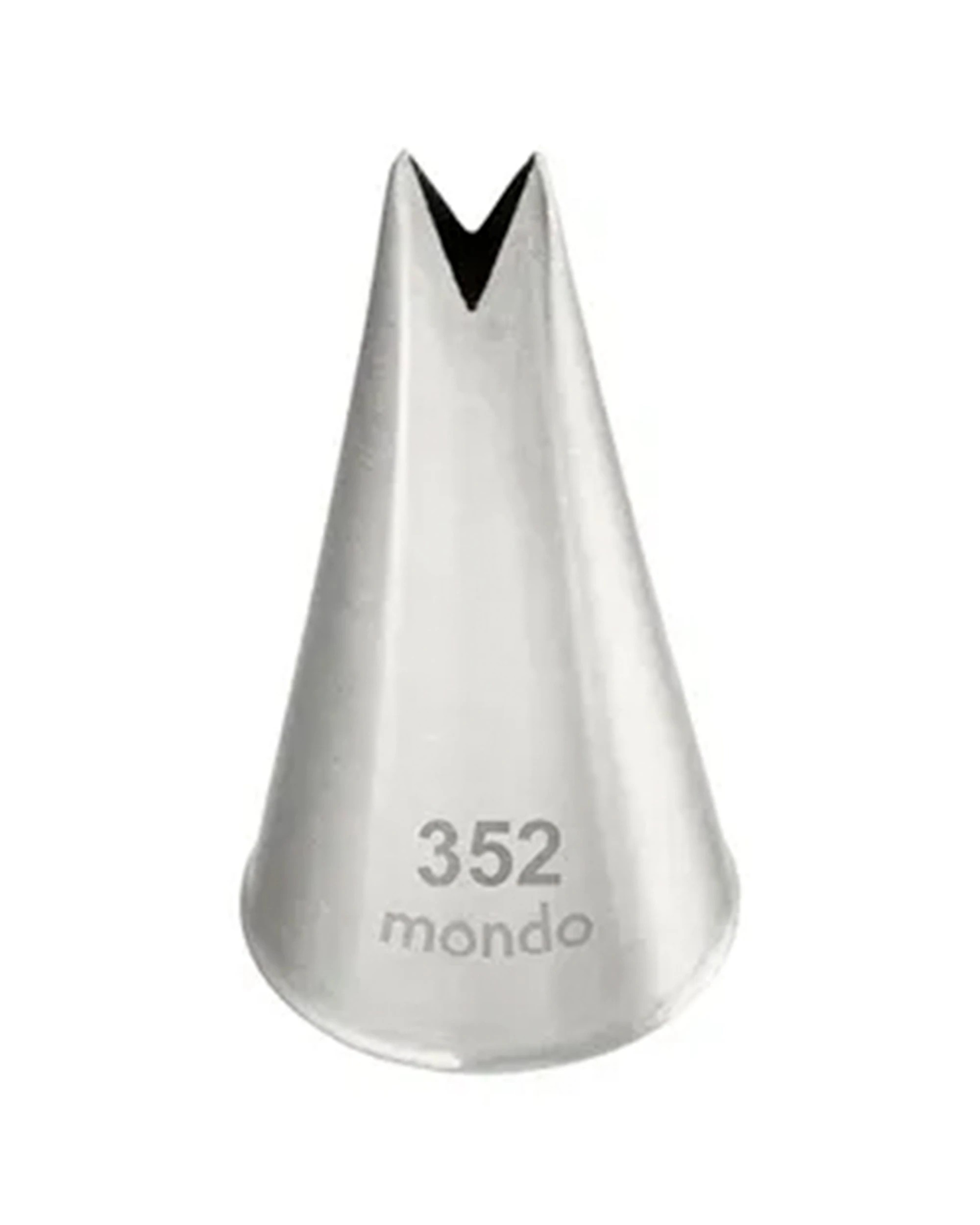 1 Mondo Leaf Piping Tip Stainless Steel Professional Icing Tip For Cakes - Silver, 1 of 3