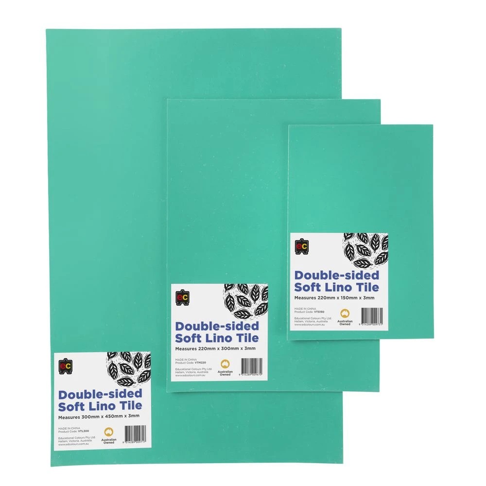 2 Educational Colours Vinyl Tile 300 x 450 mm Green, 2 of 2