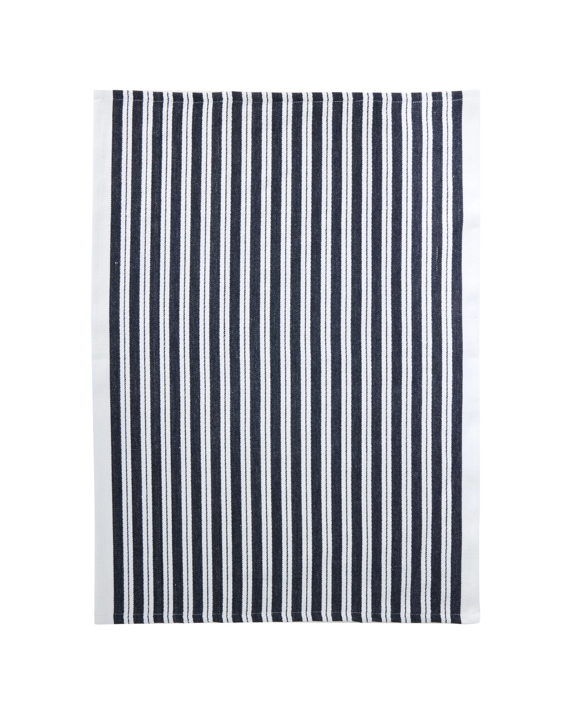 3 3 Pack Navy Basket Weave Extra Large Tea Towels, 3 of 4
