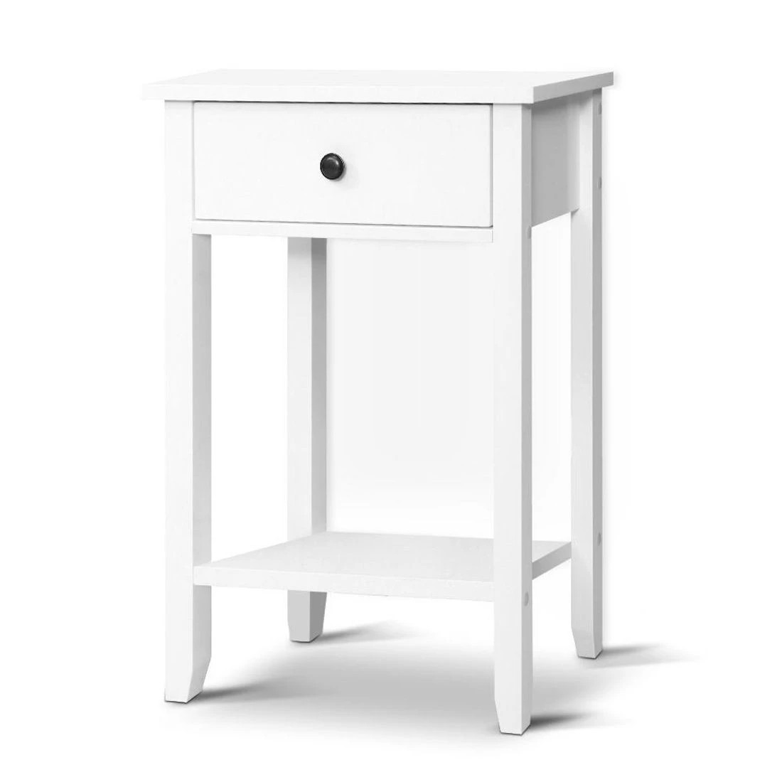 3 Artiss Bedside Table 1 Drawer With Shelf
 - White, 3 of 8