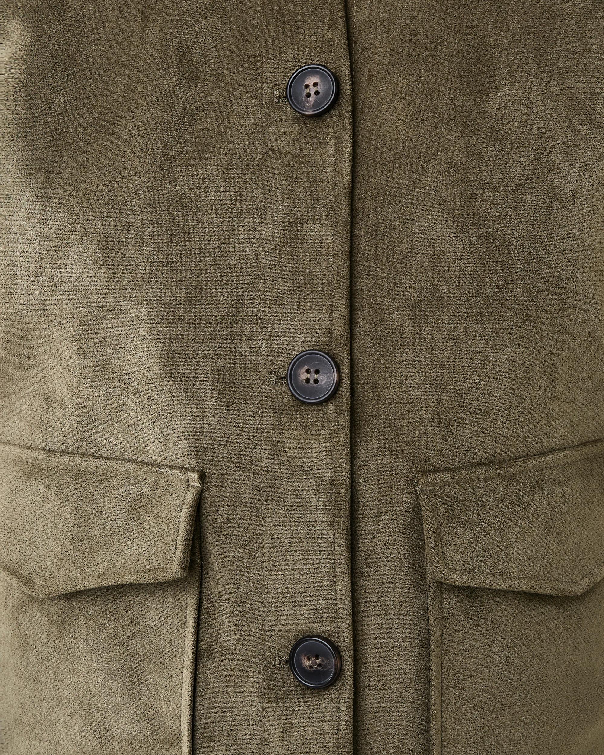 8 Fitted Suedette Jacket Deep Olive, 8 of 9