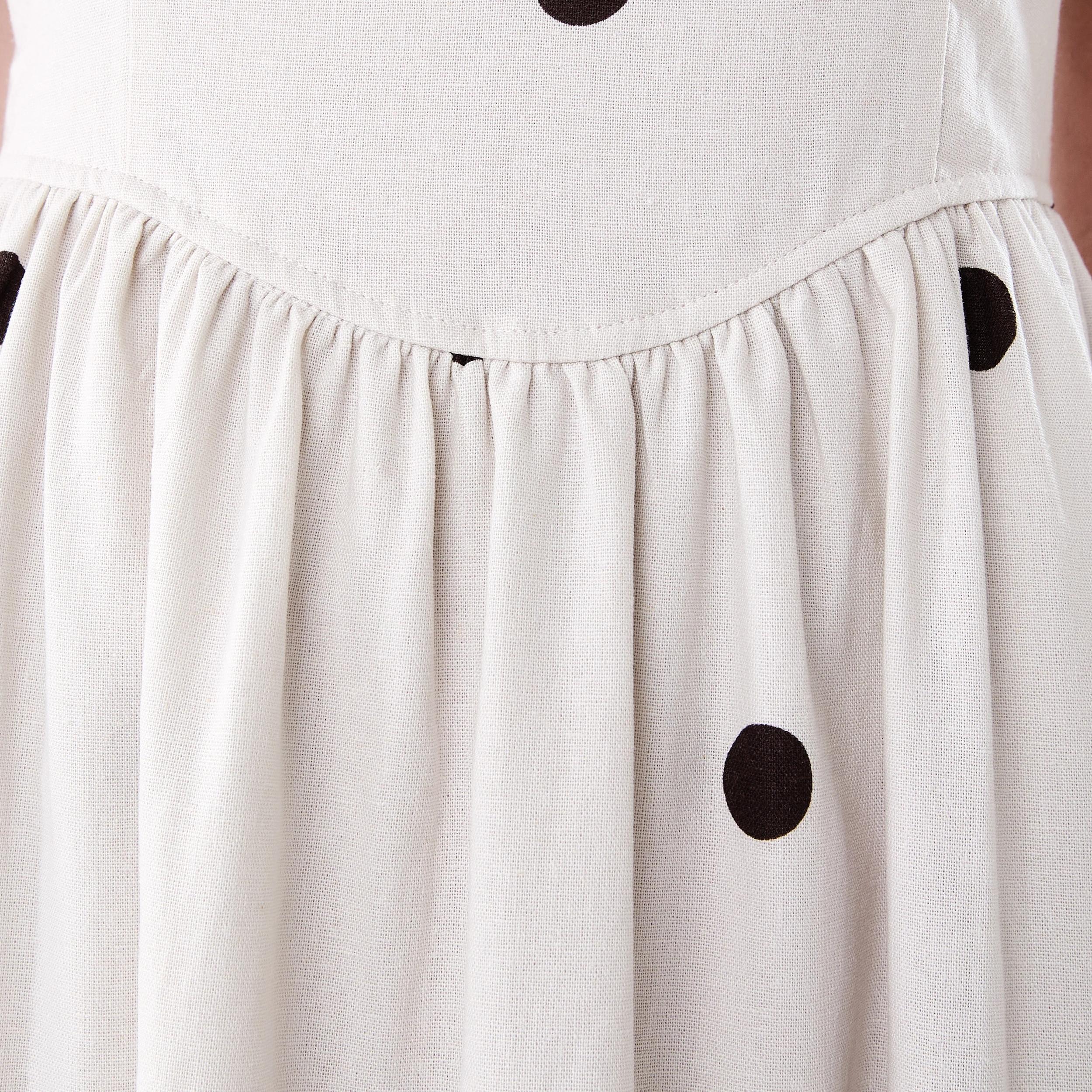 6 Sleeveless Bodice V-Neck Mini Dress Choc Nat, 6 of 9