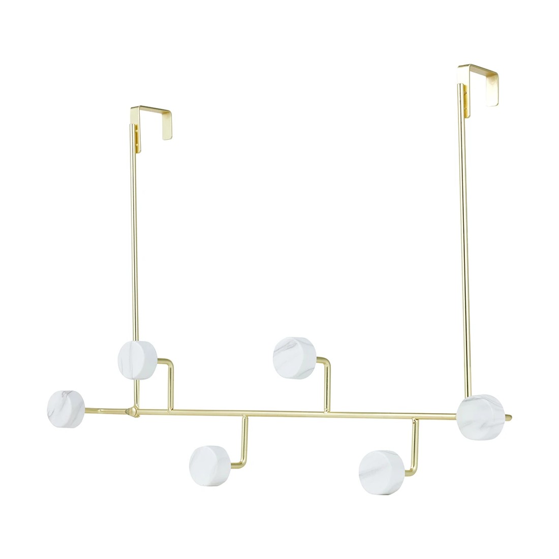 1 Marble and Gold Look Over The Door Hook, 1 of 9