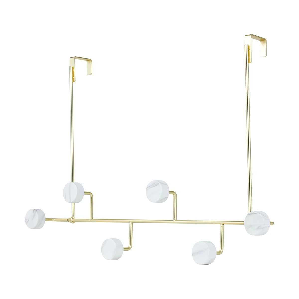 1 Marble and Gold Look Over The Door Hook, 1 of 9