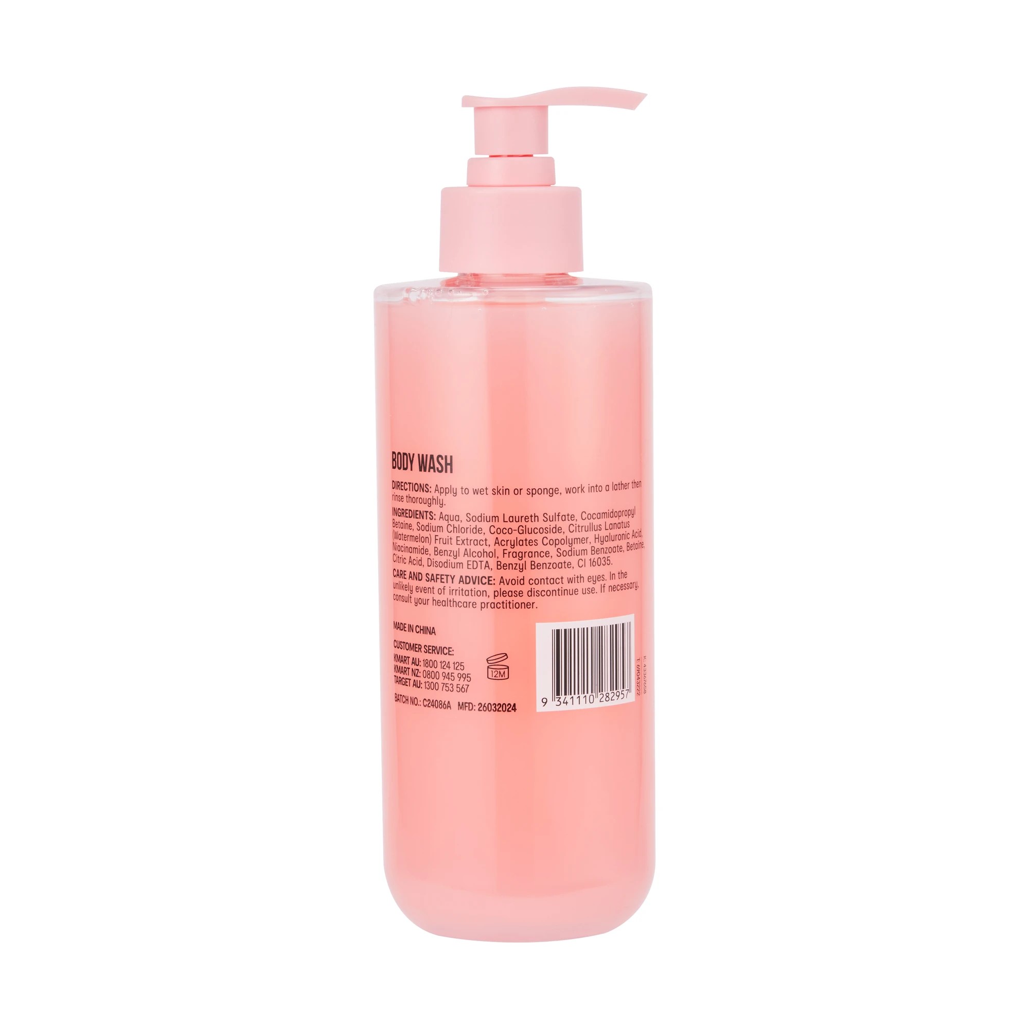 5 OXX Skincare Watermelon Body Wash 400ml - Niacinamide, Hyaluronic Acid and Watermelon Extract, 5 of 6