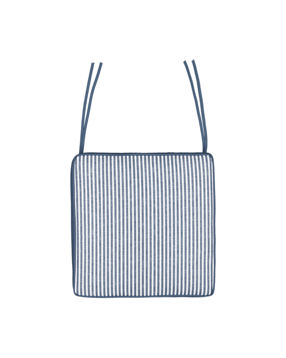 Outdoor Chair Pad - Blue Stripe