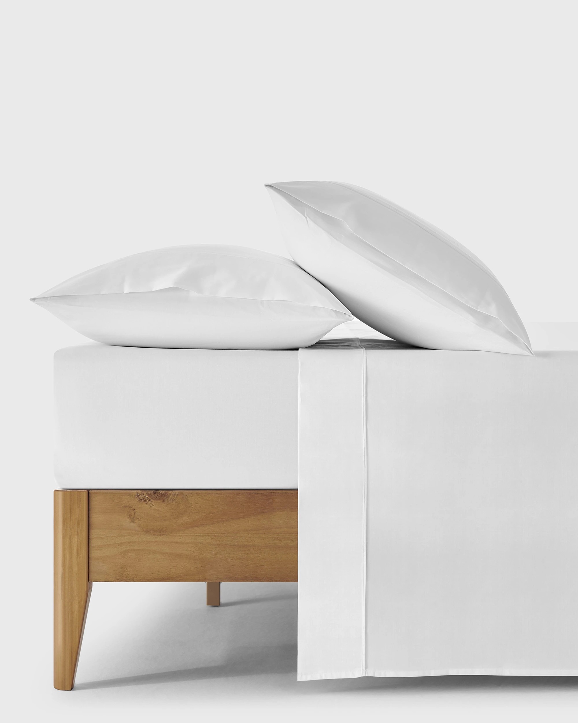 1 Dreamaker 400TC Premium Cotton Sateen Sheet Set - Queen Bed - White, 1 of 7