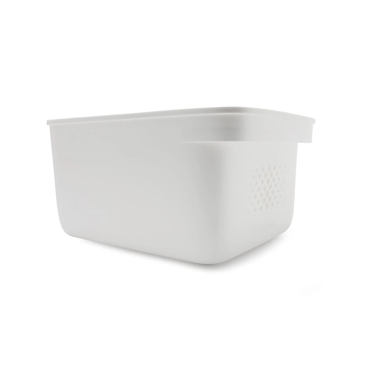 1 Storage Tub with Handle - Medium, White, 1 of 10