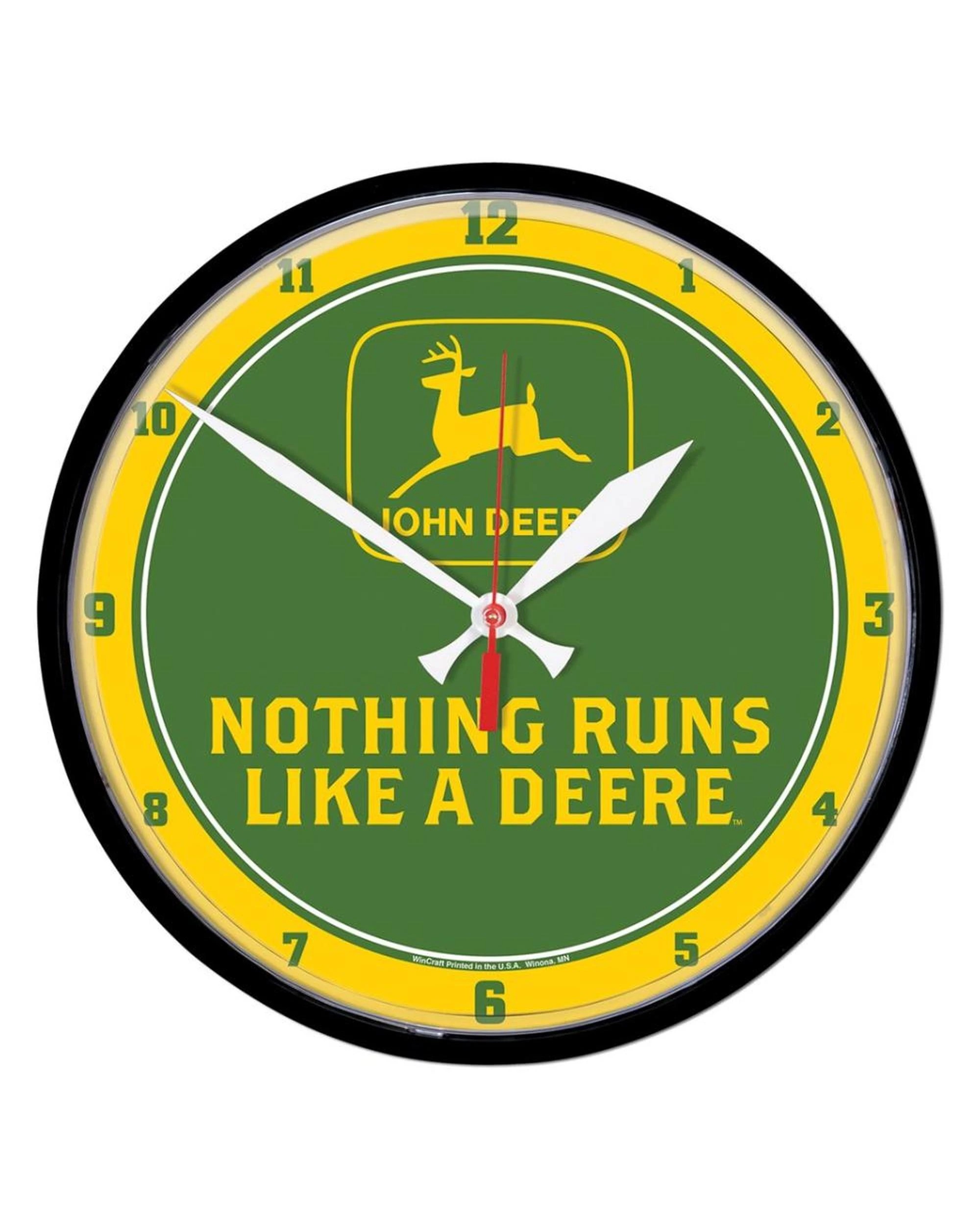 1 John Deere Nothing Runs Like a Deere 32cm Wall Clock, 1 of 2