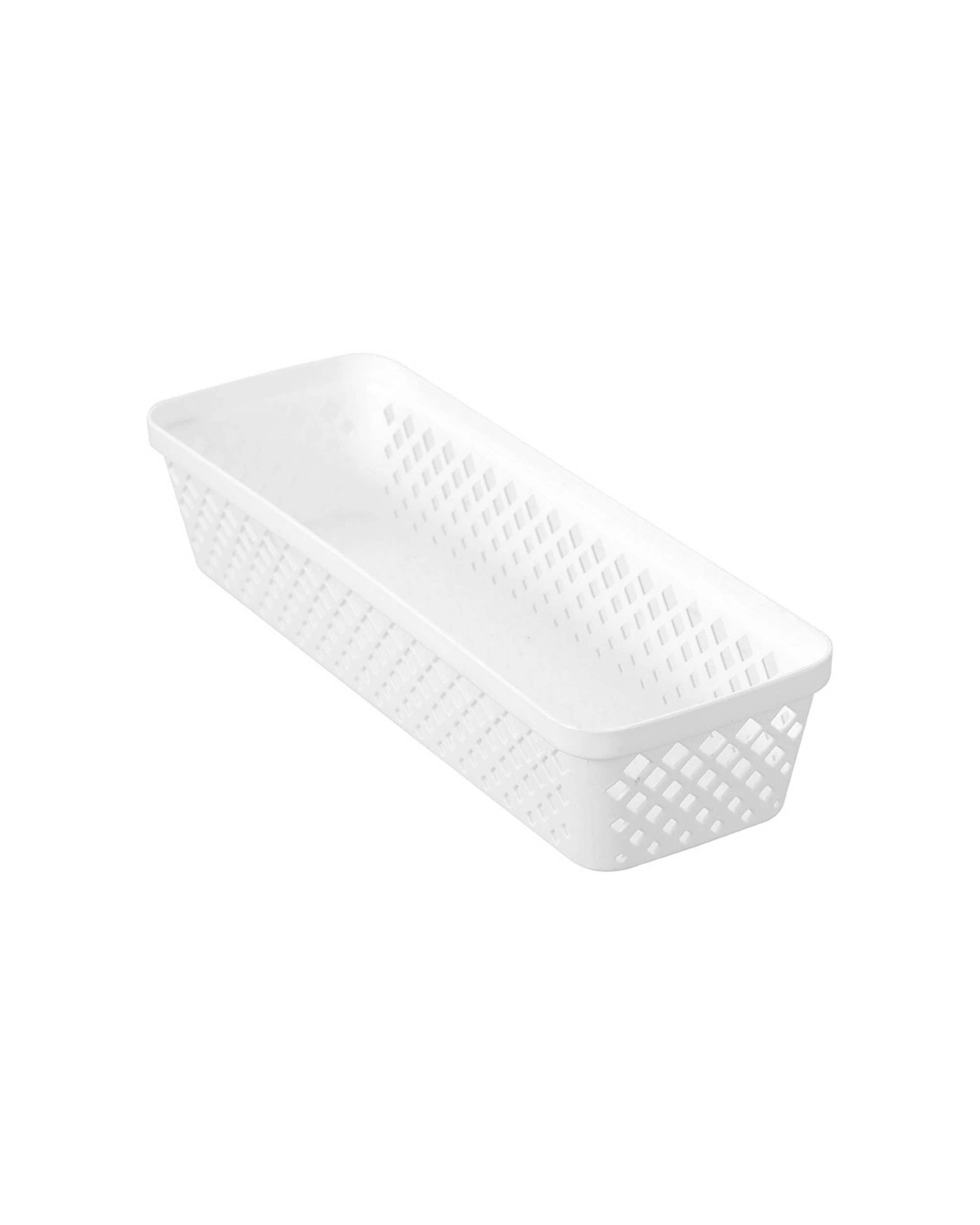 1 Boxsweden Kept Diamond 33x11cm Organiser Tray Storage Basket Container For Home Organisation.
 - White, 1 of 4