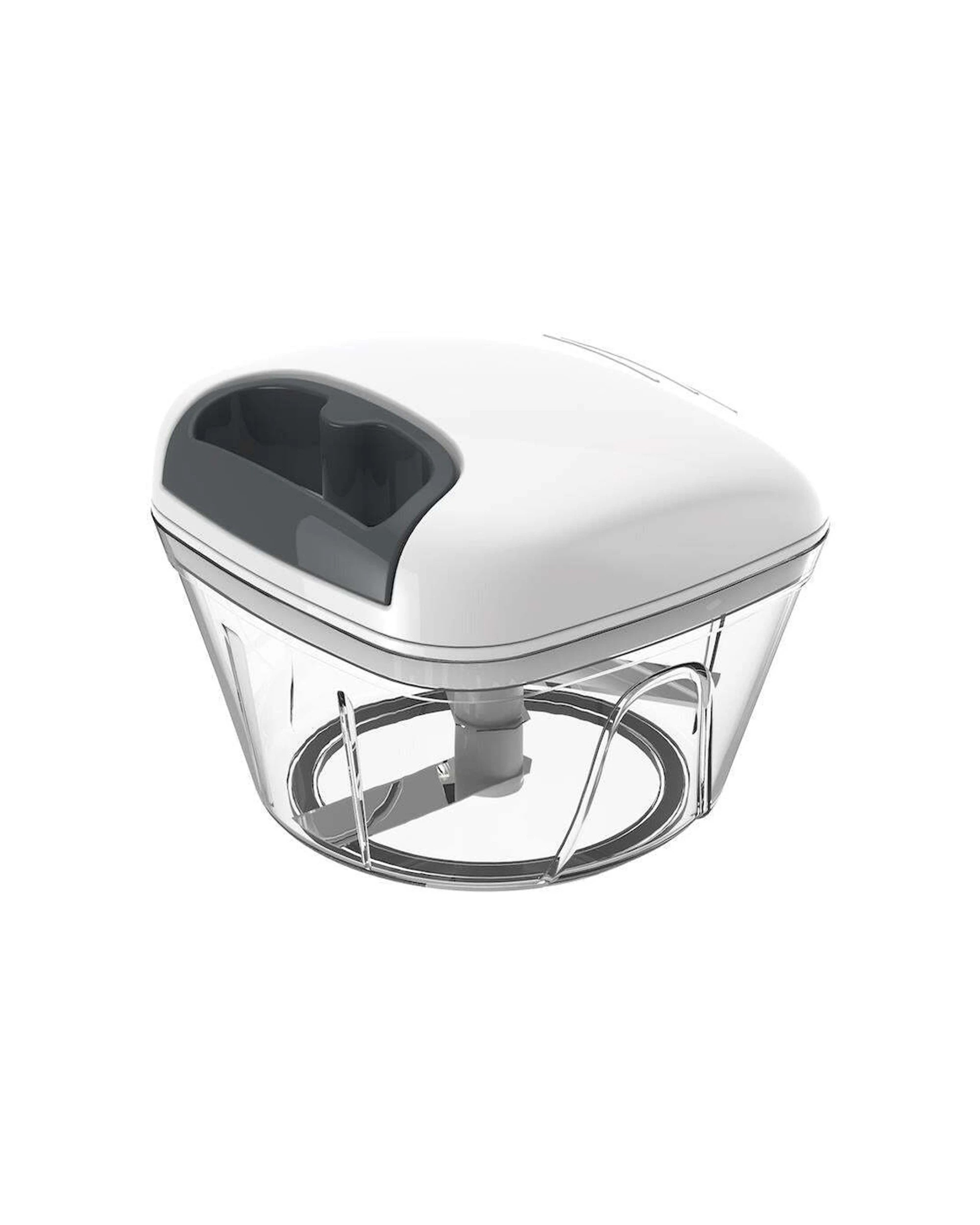 1 Appetito Plastic Stainless Steel Pull Chopper Pull Cord Mechanism Easy Use - White, 1 of 1