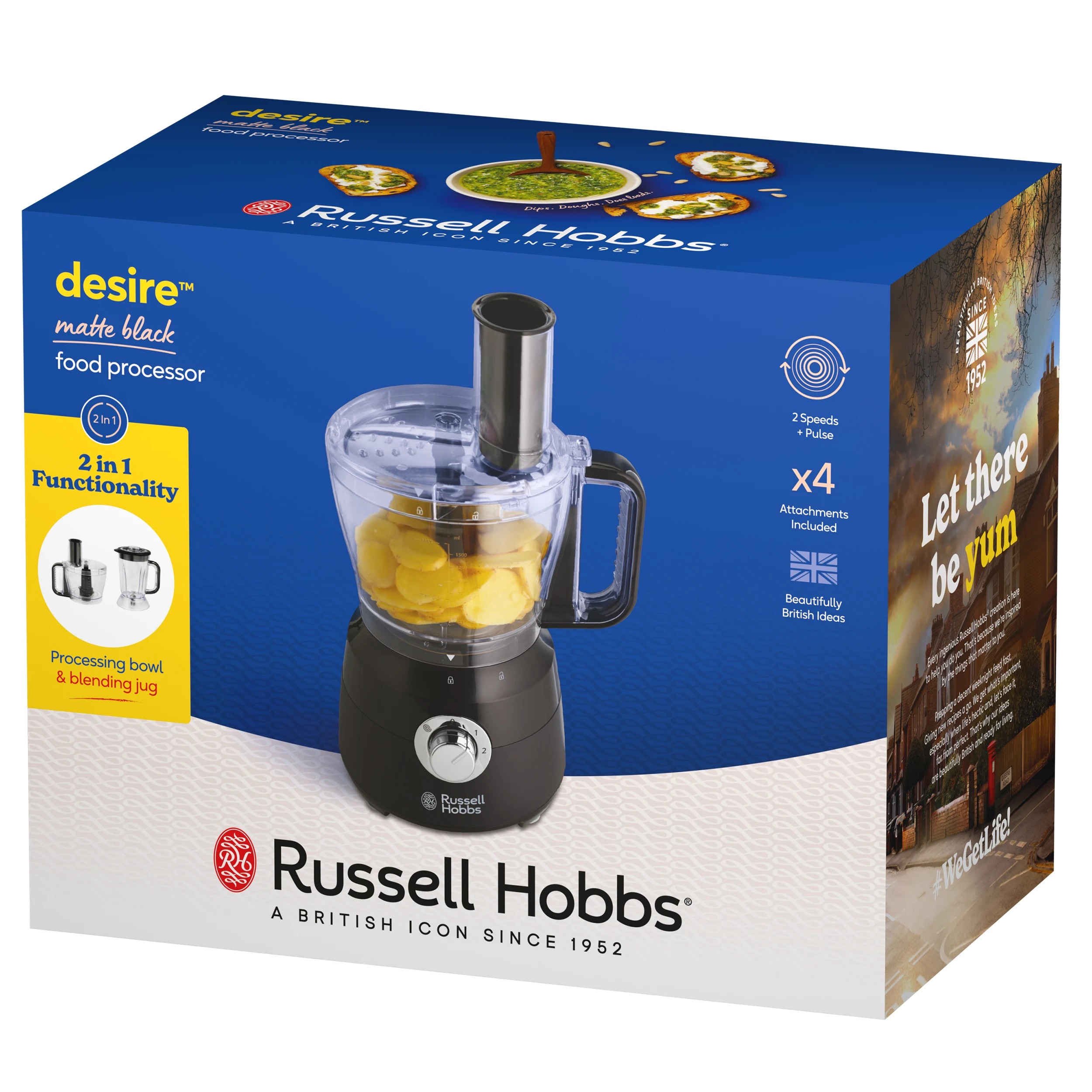 8 Russell Hobbs 2.5 Litre Desire Food Processor - Matte Black, 8 of 8