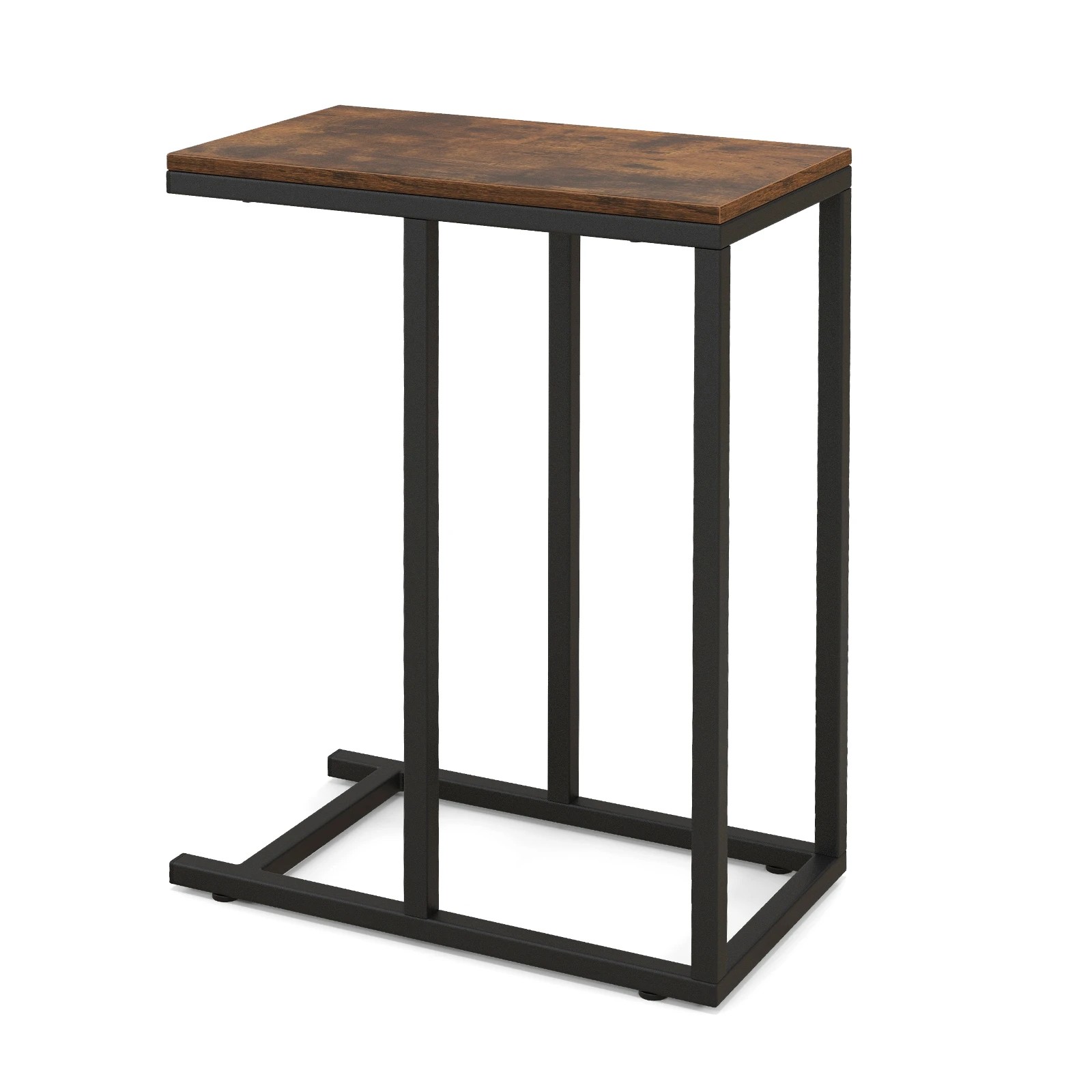 1 Costway 64cm High C-Shaped End Table Side Table Bedside Table Metal Frame Living Room, 1 of 3