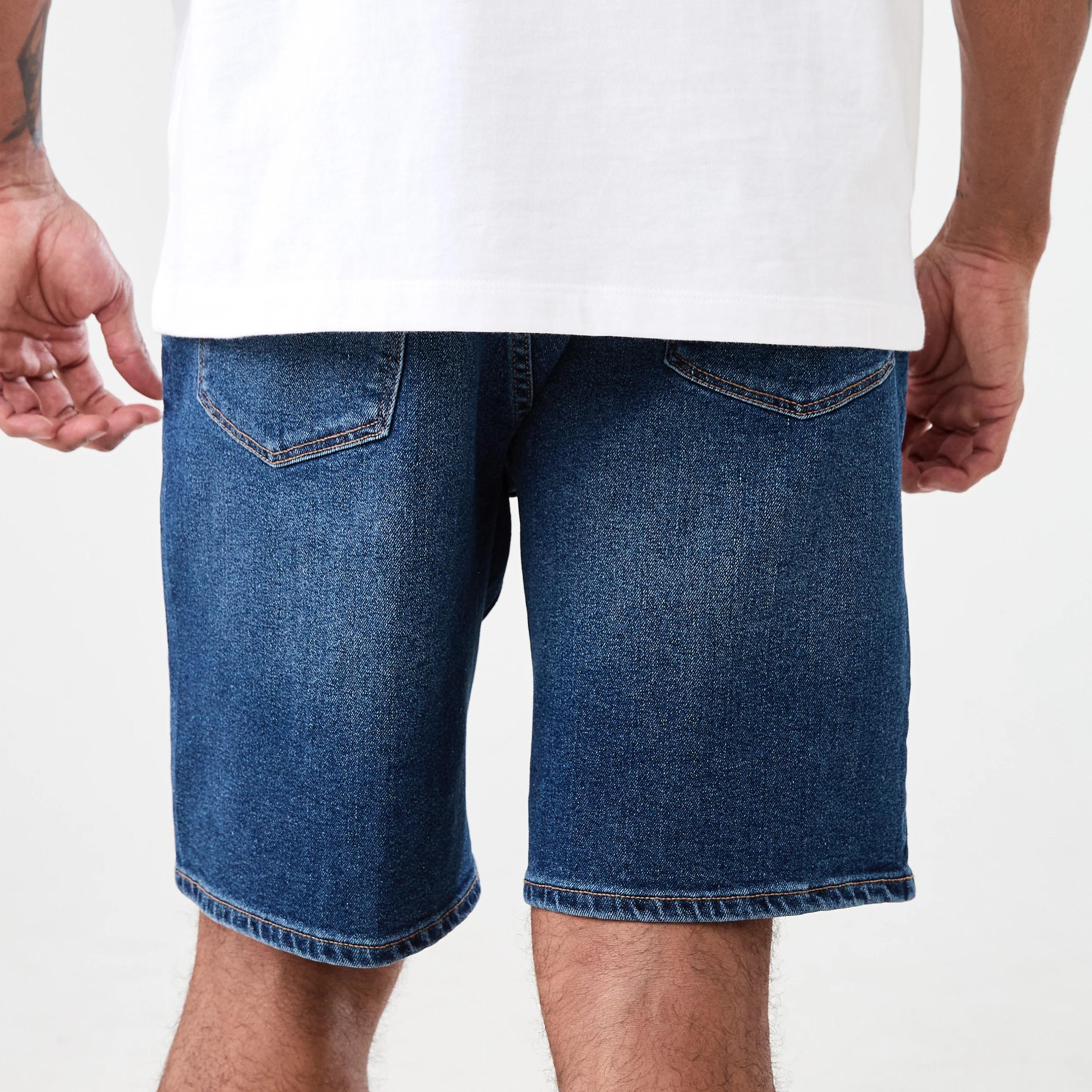 3 Regular Denim Shorts Dark Wash, 3 of 6
