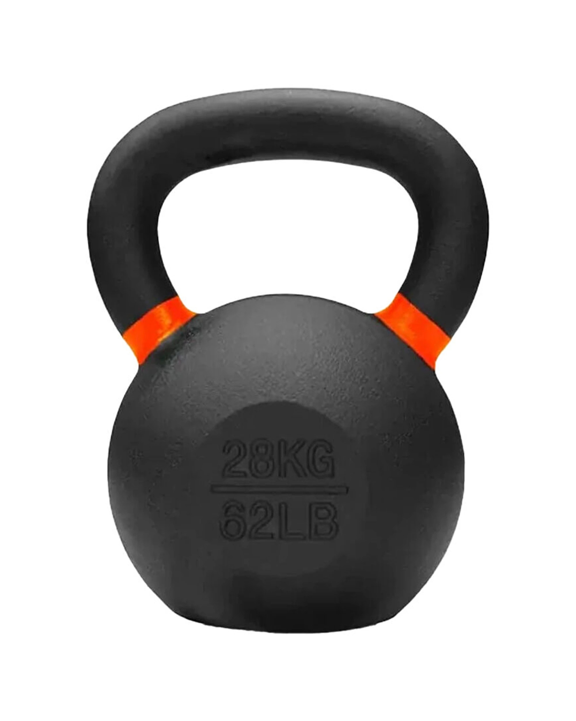 1 BODYWORX Premium Cast Iron Kettlebell 28KG Home Gym Strength Training Workout - Black, 1 of 1