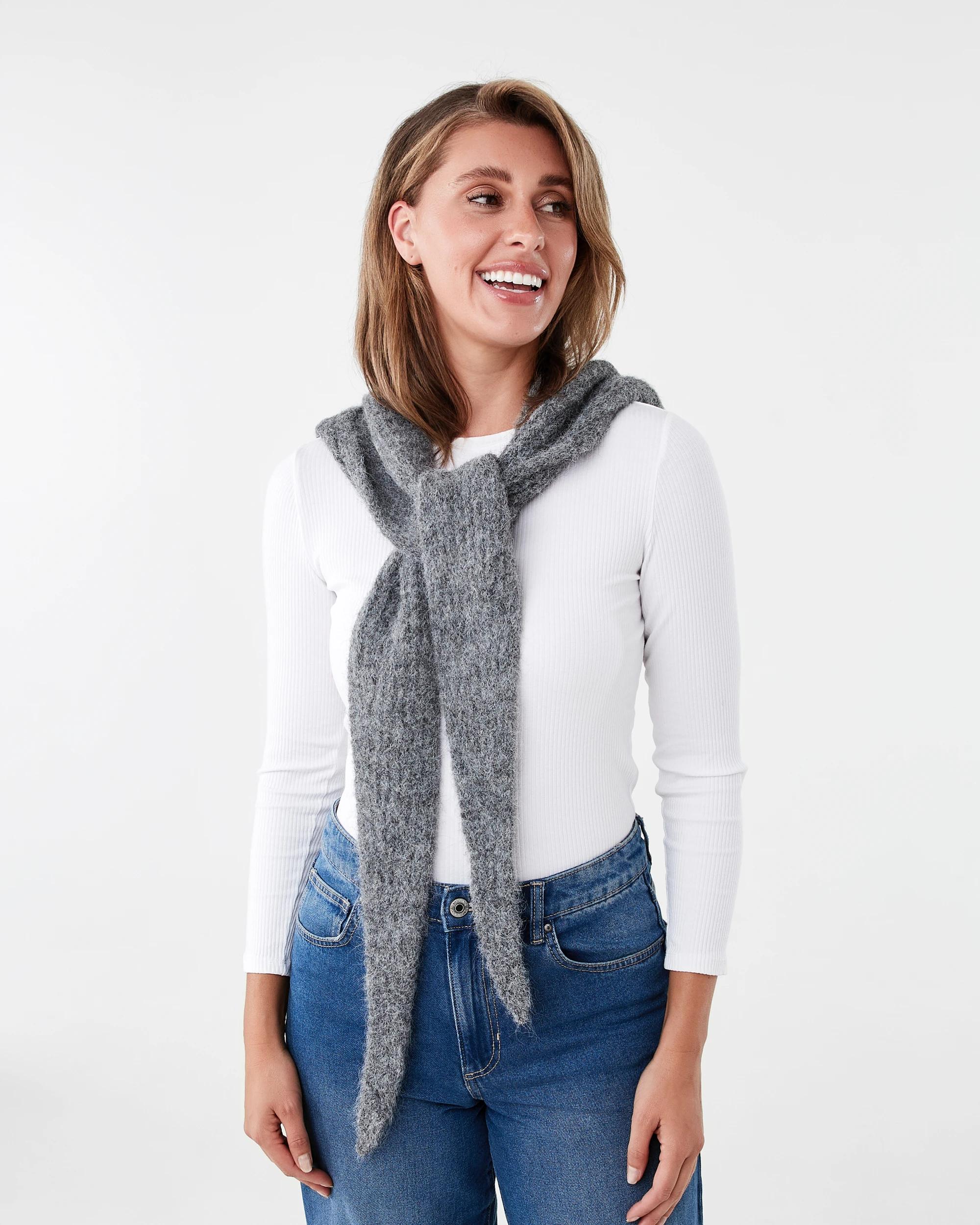 5 Hooded Scarf Grey Marle, 5 of 5