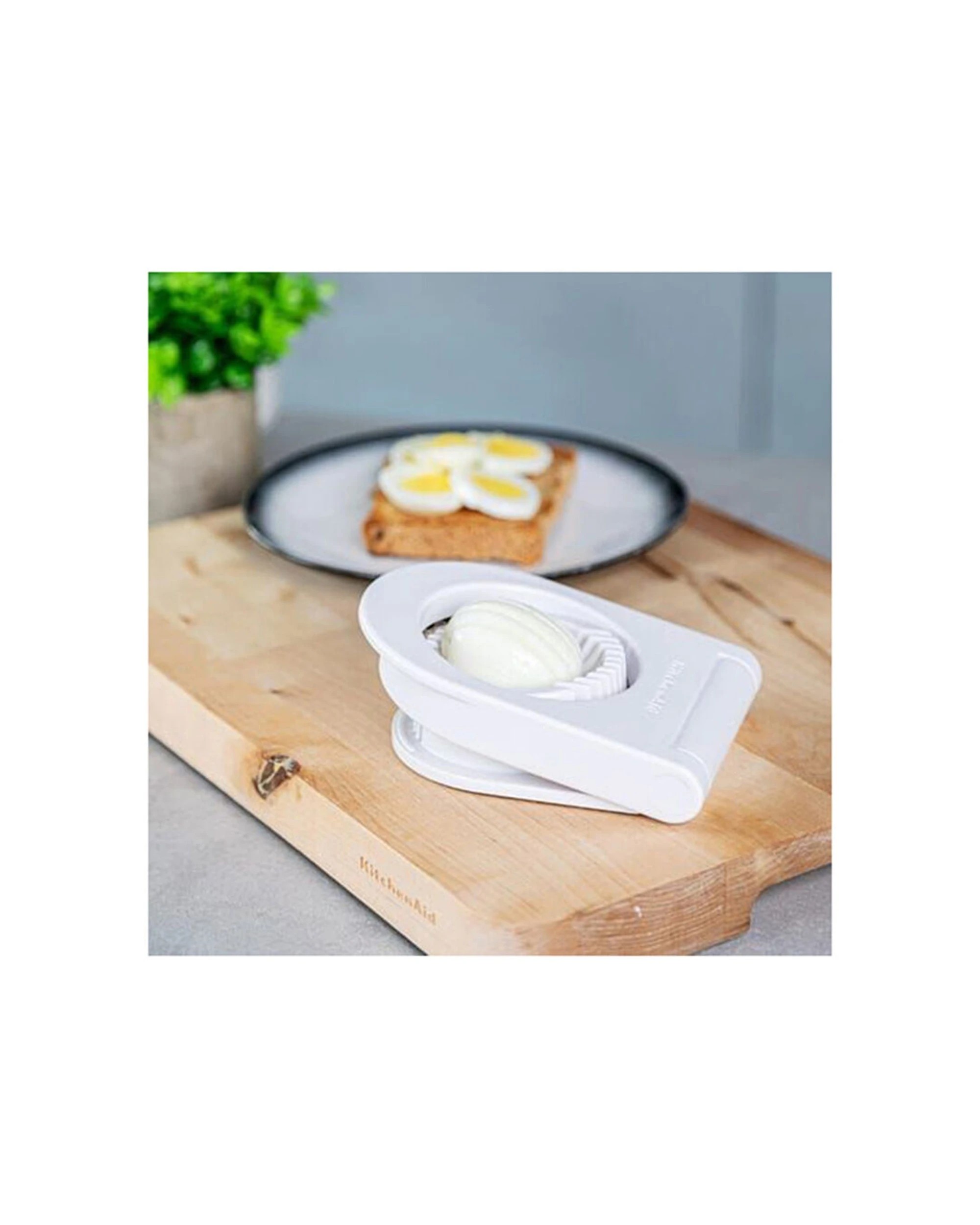 5 KitchenAid Universal Essential Cheese Boiled Egg Slicer 2PK Non-Slip Base - White, 5 of 6