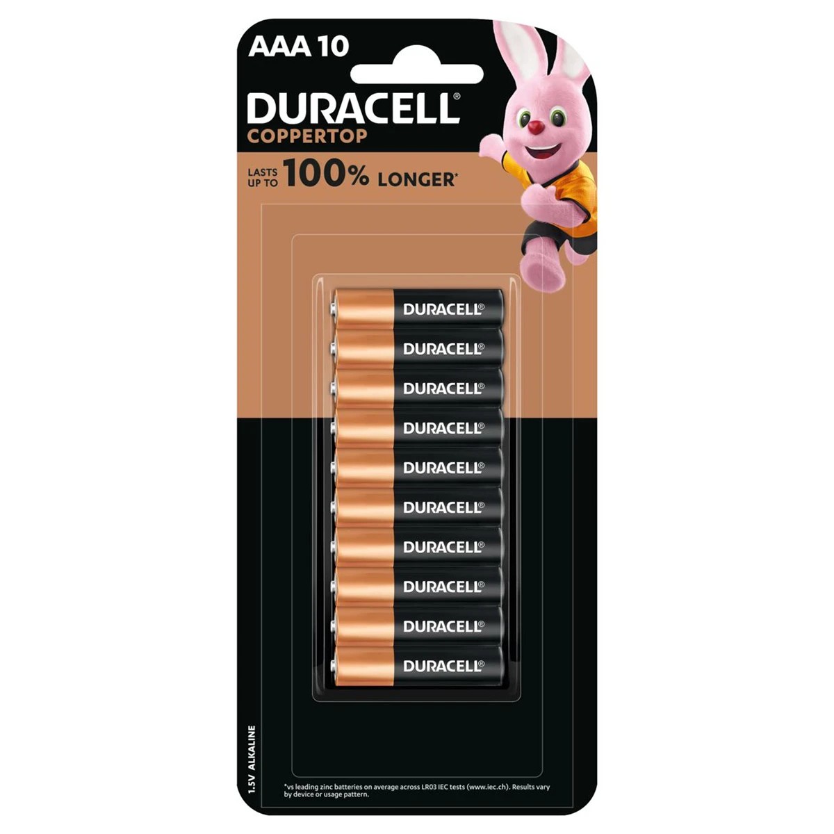 1 Duracell Coppertop Alkaline AA 10 Pack Batteries