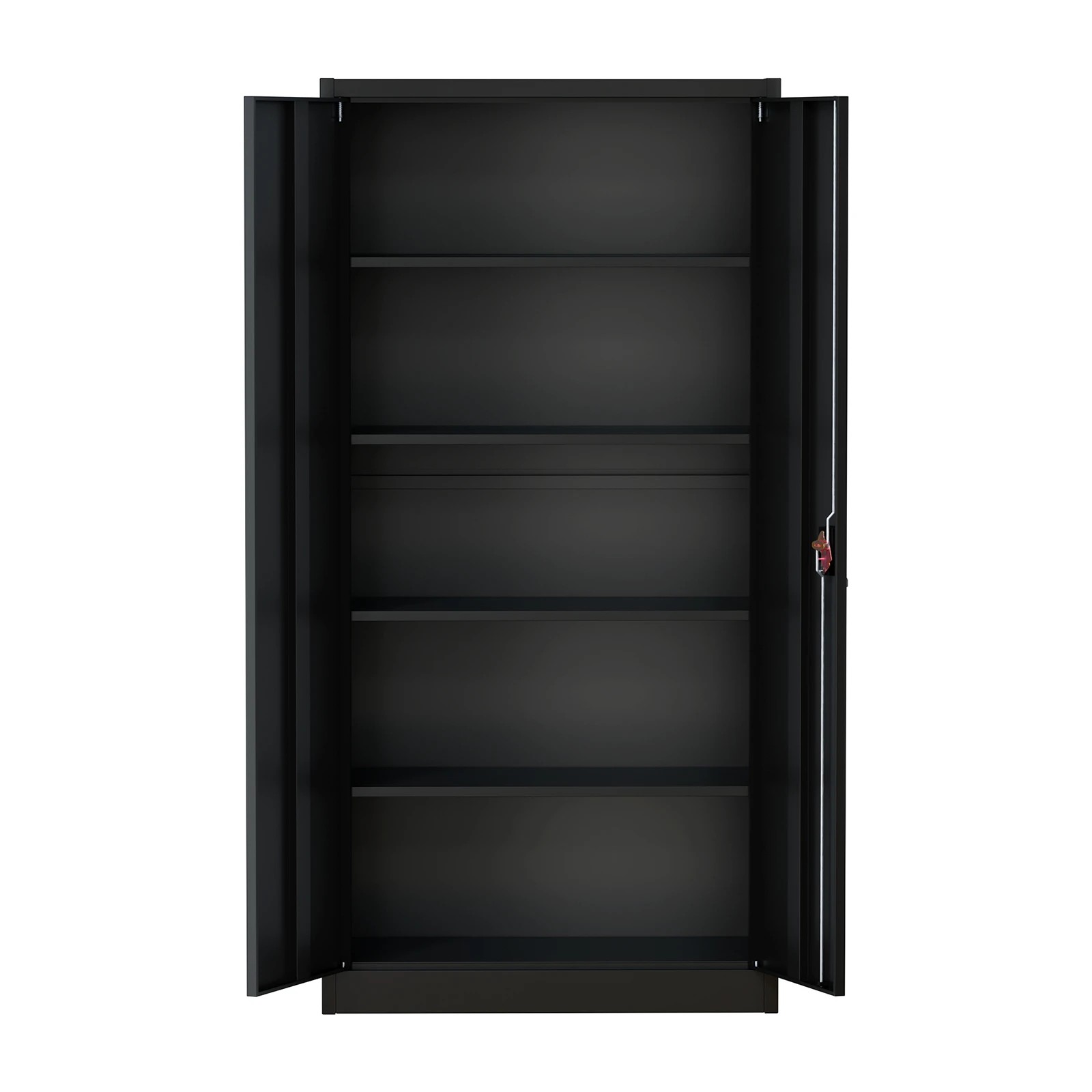 7 Oikiture Lockable Filing Cabinet 185cm Steel Office Document Storage - Black, 7 of 10