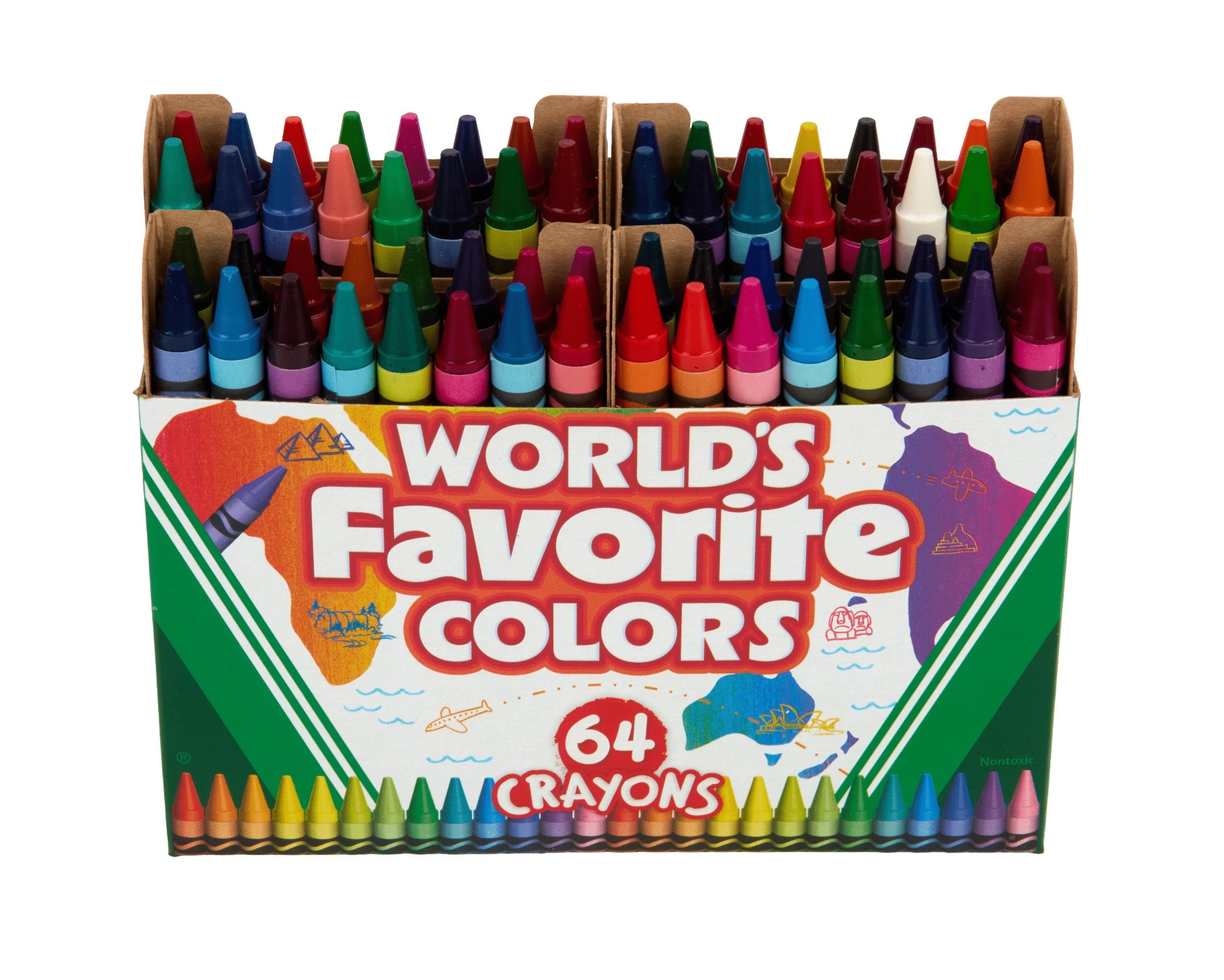 4 Crayola 64 Pack World's Favourite Colours Crayons, 4 of 5
