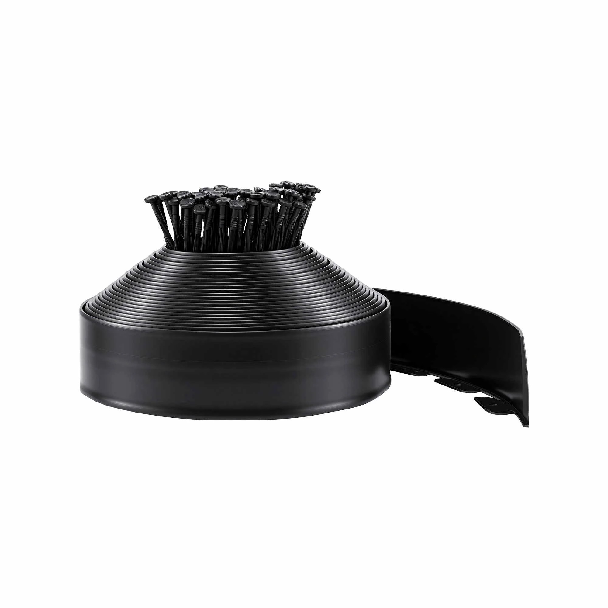 3 Green Fingers Garden Edging 60ft 30pcs Flexible Garden Border Plastic Lawn Edging - Black, 3 of 7