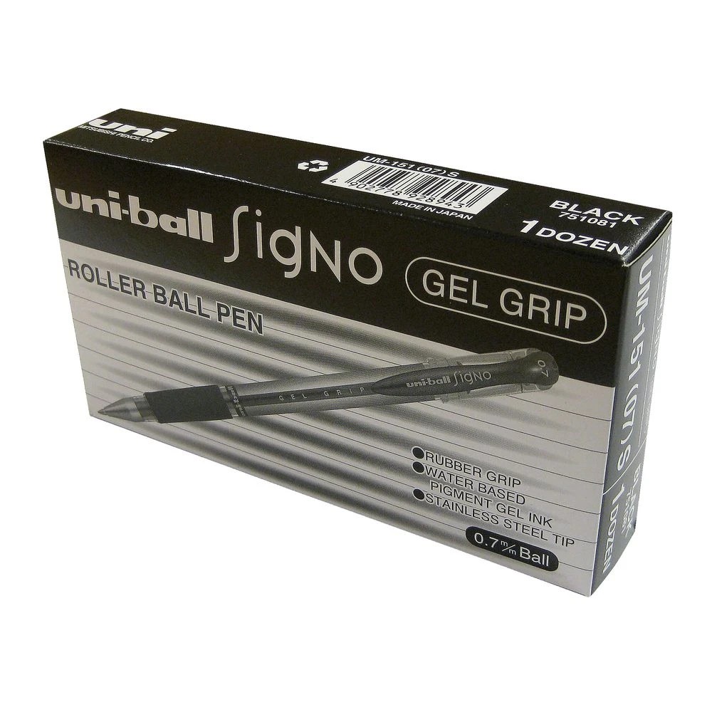 2 Uni-Ball Signo Gel Grip Gel Pen Black 12 Pack, 2 of 3