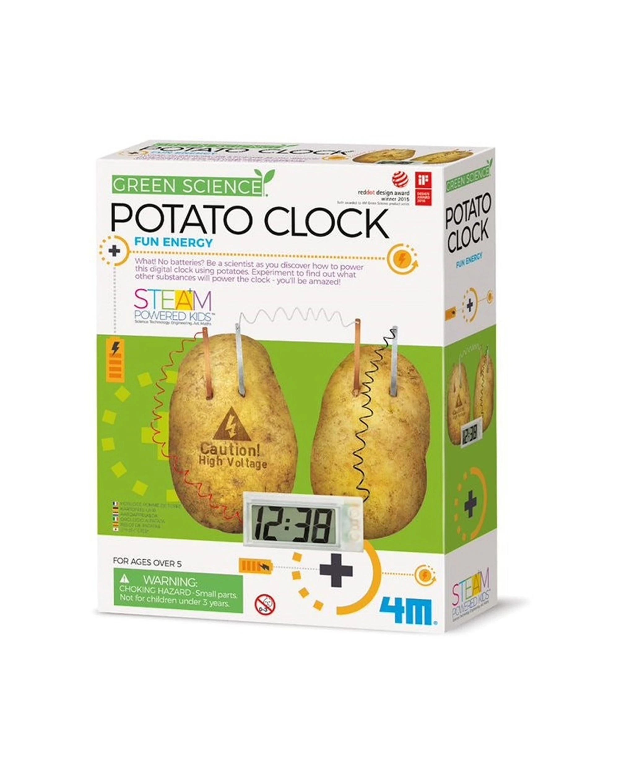 1 4M Science Potato Clock Educational Kids Learning Activity Toy, 1 of 3