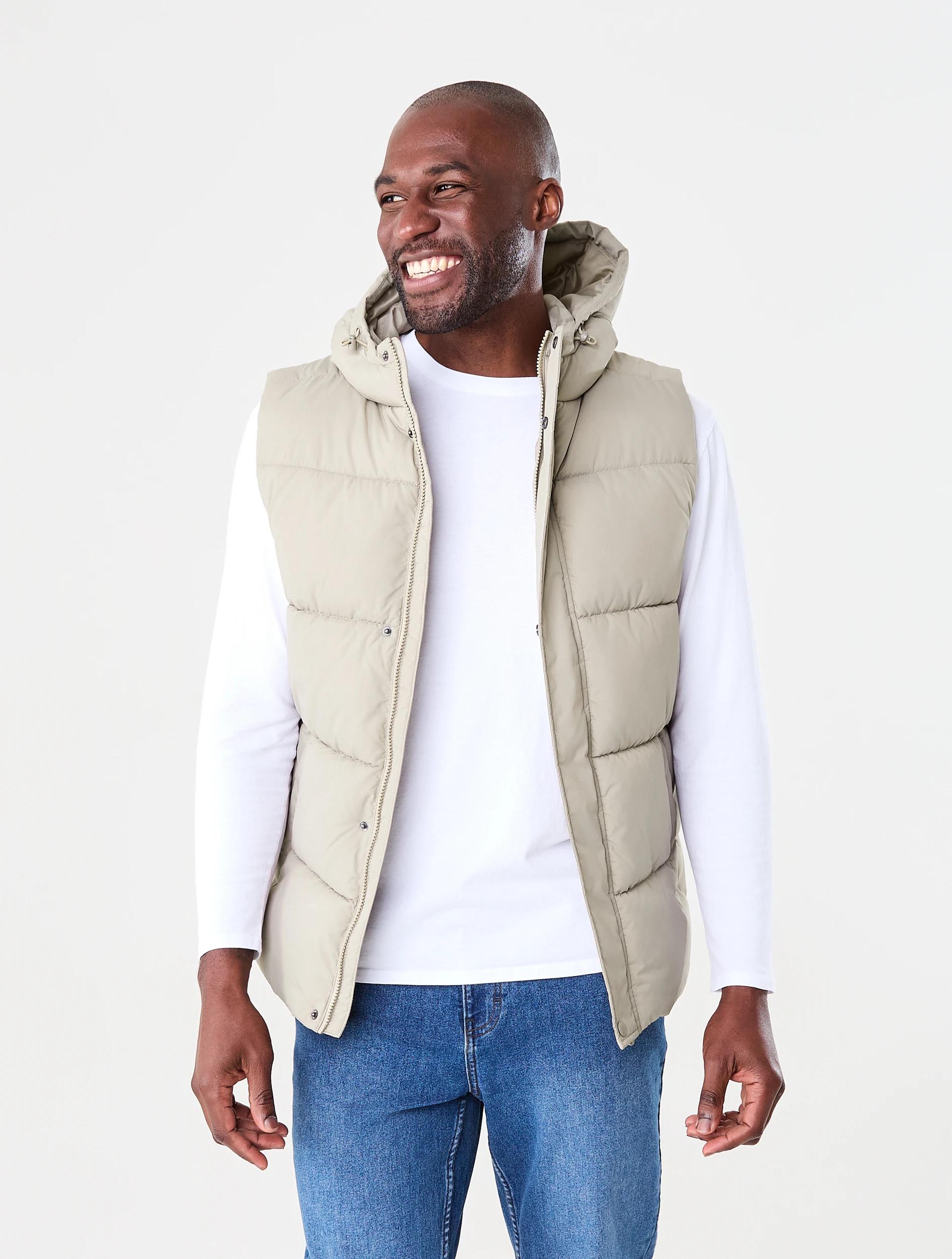 1 Hooded Puffer Vest Bge Khaki, 1 of 7