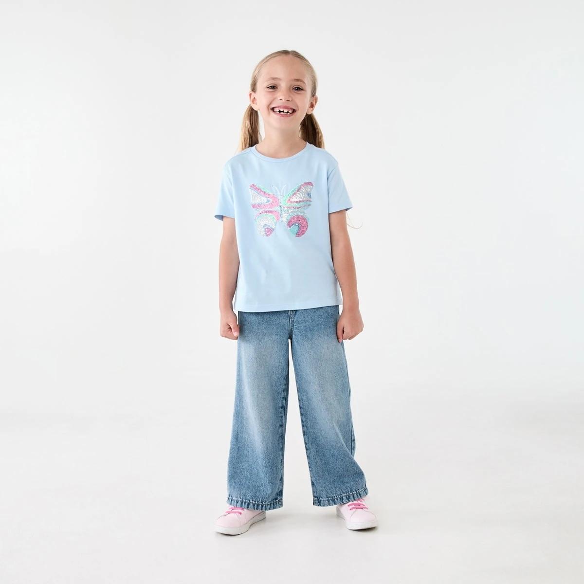 5 Short Sleeve Sequin T-shirt Butterfly, 5 of 8