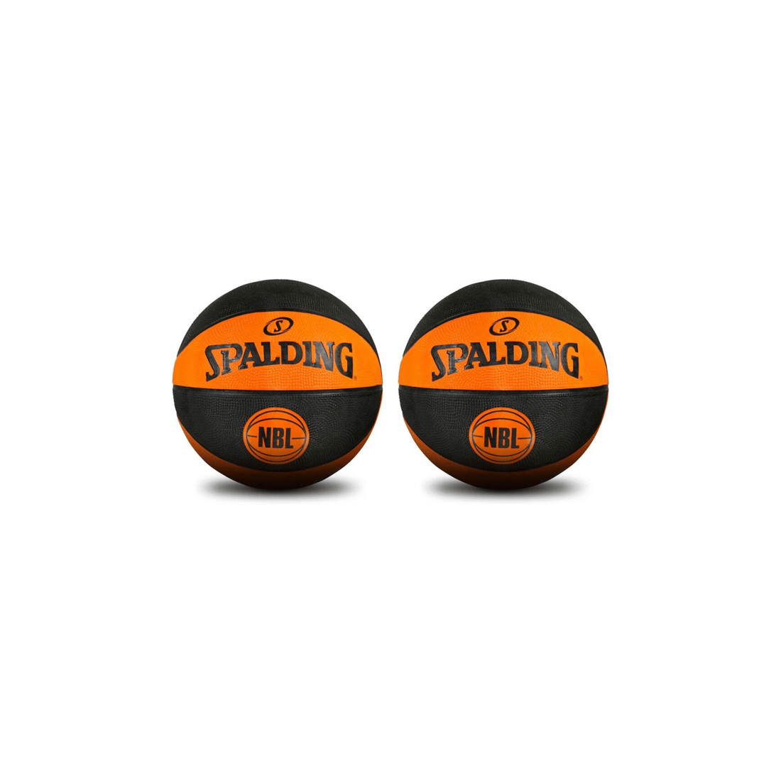 1 Spalding NBL Outdoor Play Rubber Basketball Size 6 2 Pack Deep Channels - Multi, 1 of 3