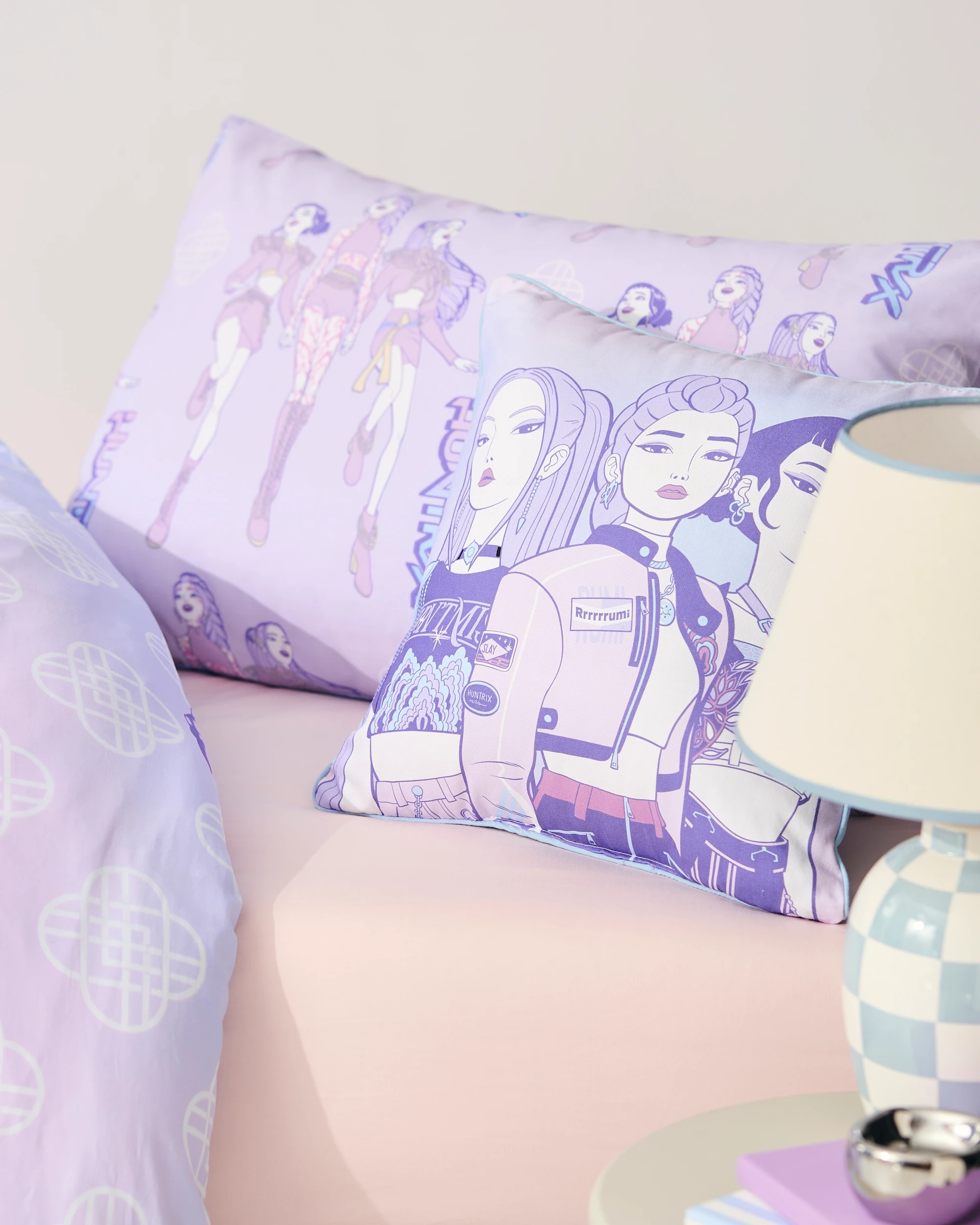 2 KPop Demon Hunters Cushion - Purple, 2 of 3