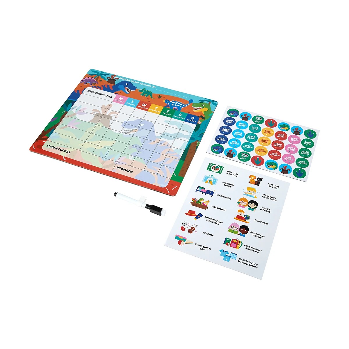 3 Magnetic Reward Chart Daily Tasks - Dinosaur, 3 of 8