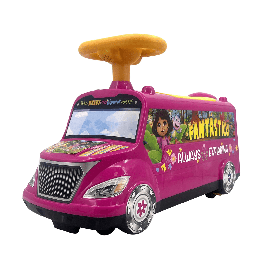 1 Dora The Explorer Exploring Van Foot To Floor Ride-on - Pink, 1 of 5