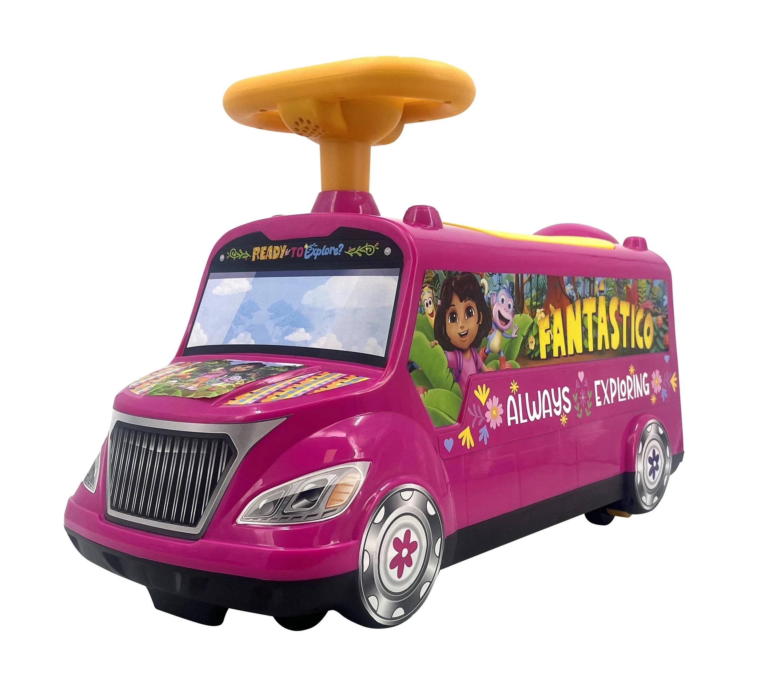 1 Dora The Explorer Exploring Van Foot To Floor Ride-on - Pink, 1 of 5