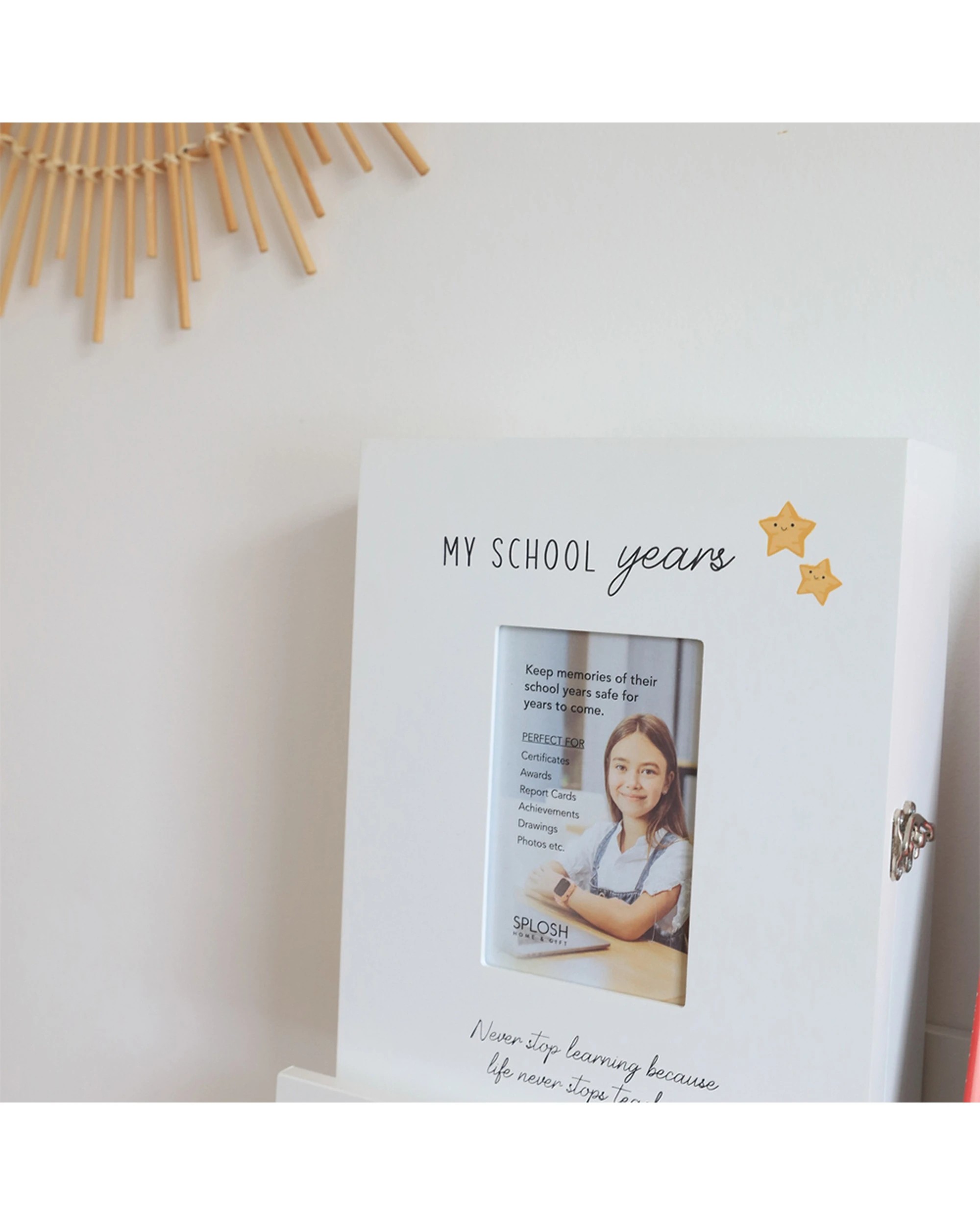 4 Splosh Kids By Splosh School Keepsake Box Photo Space For Memories Gift Idea - White, 4 of 4