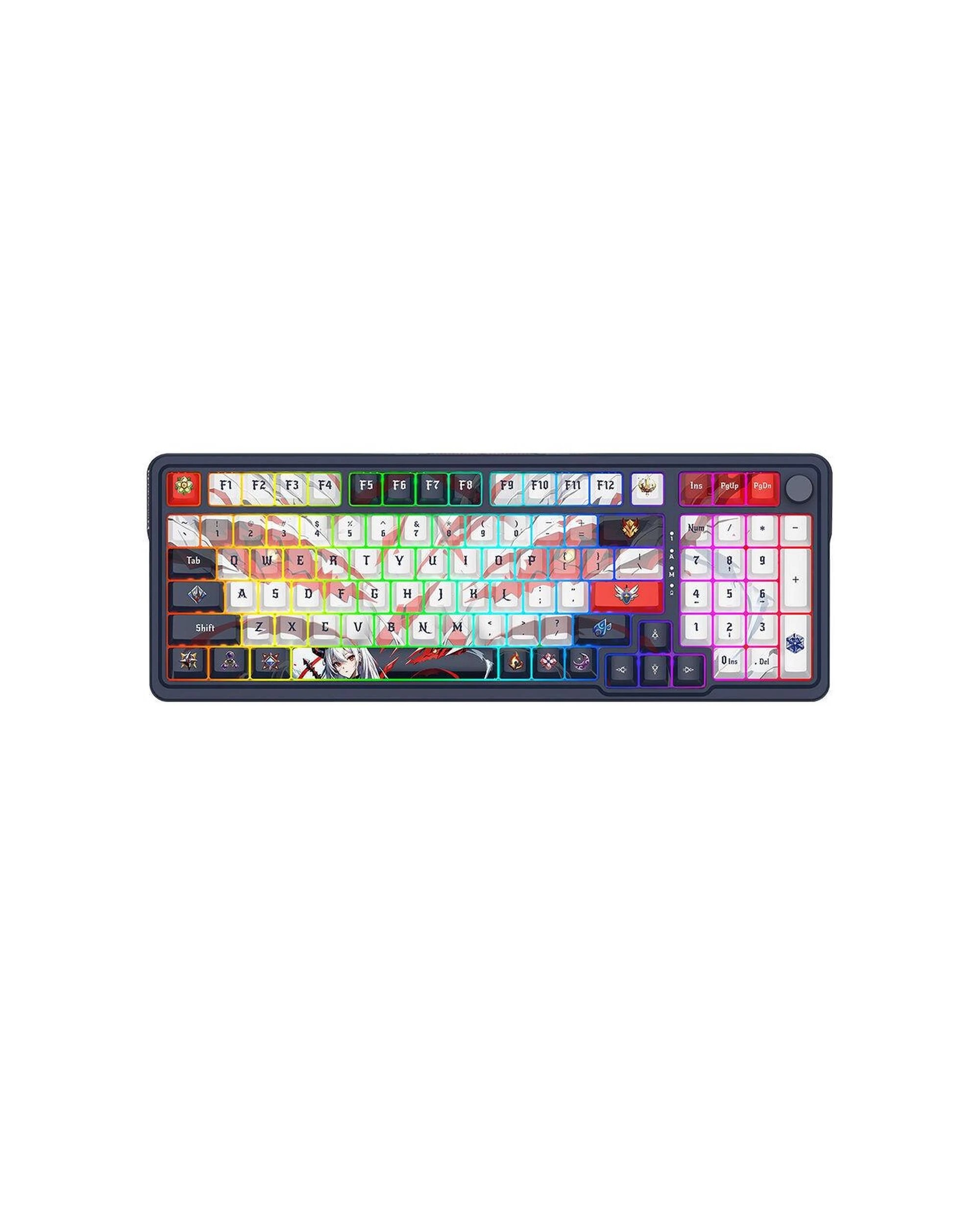 1 Redragon EISA K686AK Pro Navy White 981 Gasket Wireless Mechanical Keyboard, 1 of 8