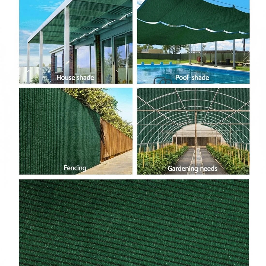 2 Instahut 90% Shade Cloth 1.83x20m Shadecloth Sail Heavy Duty - Green, 2 of 5