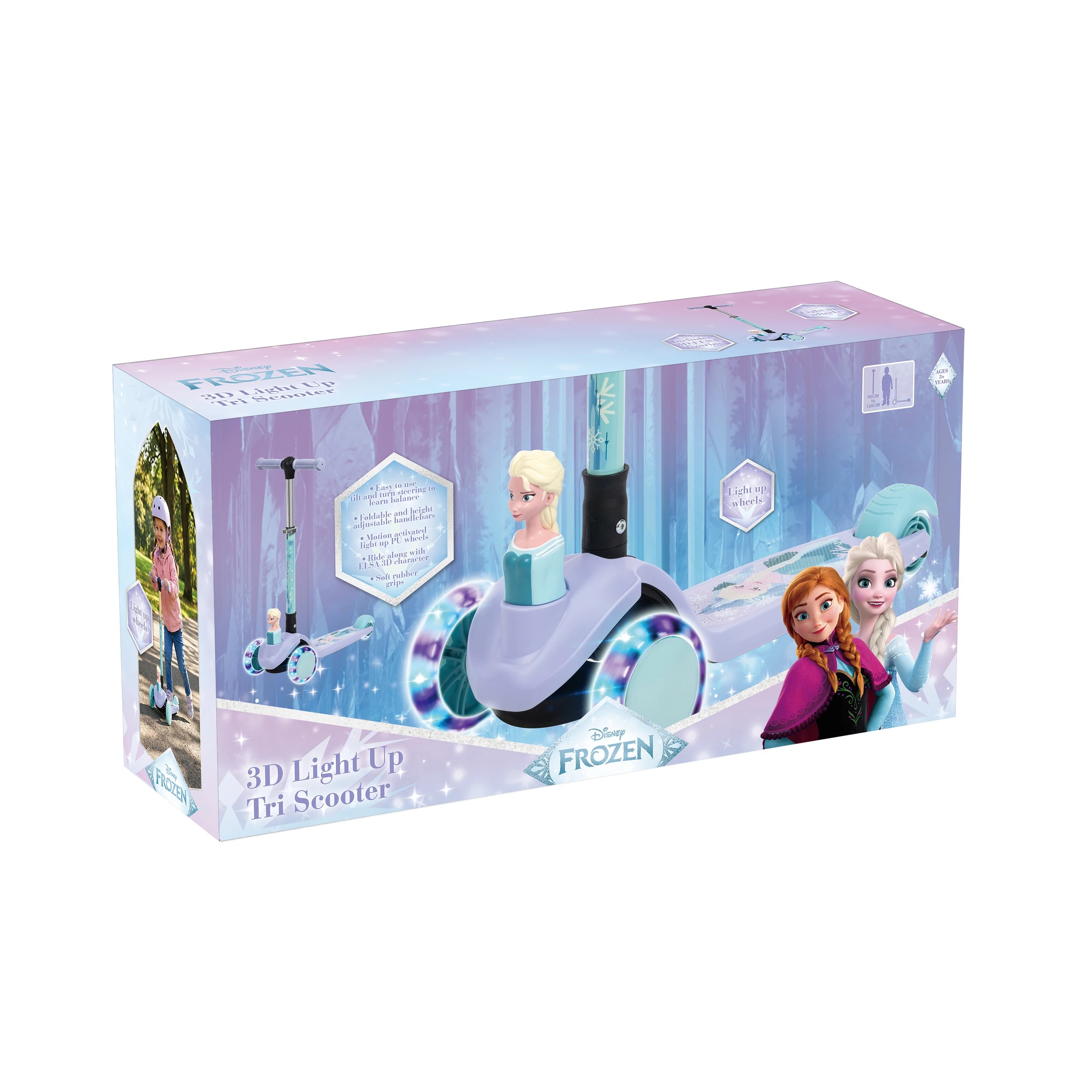 1 Frozen 3D Light Up Tri Scooter, 1 of 8