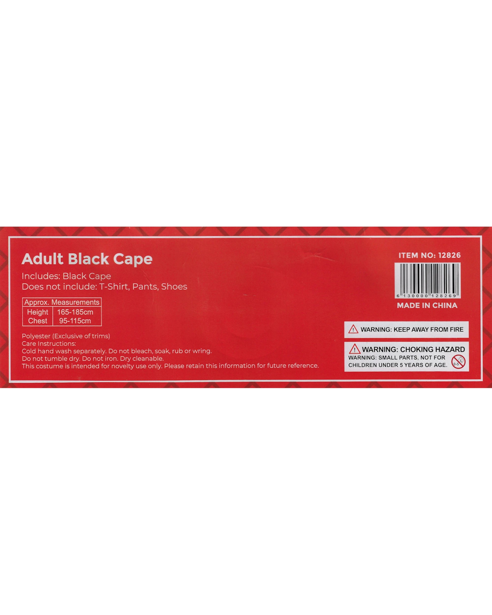 4 JD Party Hooded Cape - One Size - Black, 4 of 4