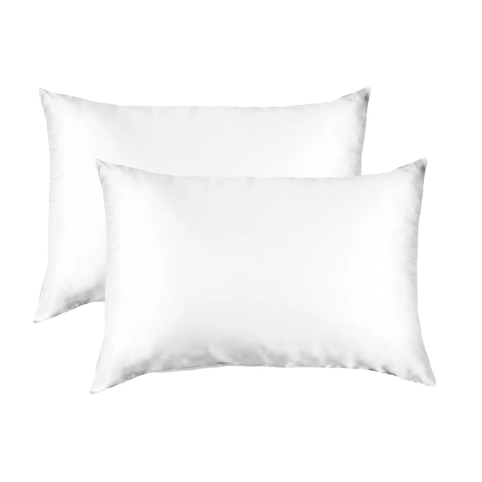 2 Royal Comfort Mulberry Soft Silk Luxurious Hypoallergenic Pillowcase Twin Pack - White, 2 of 10